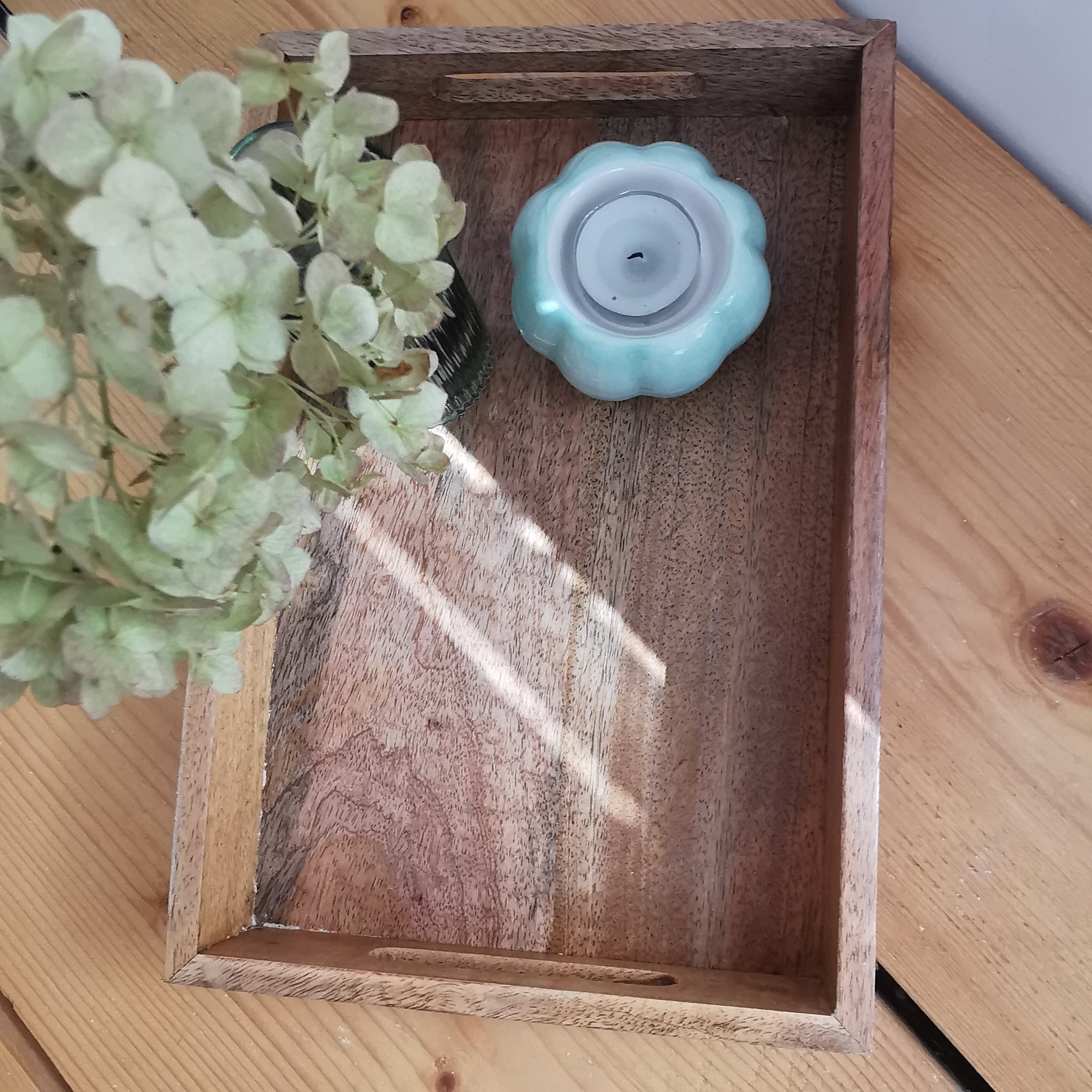 Wooden Trays with floral design Medium Large