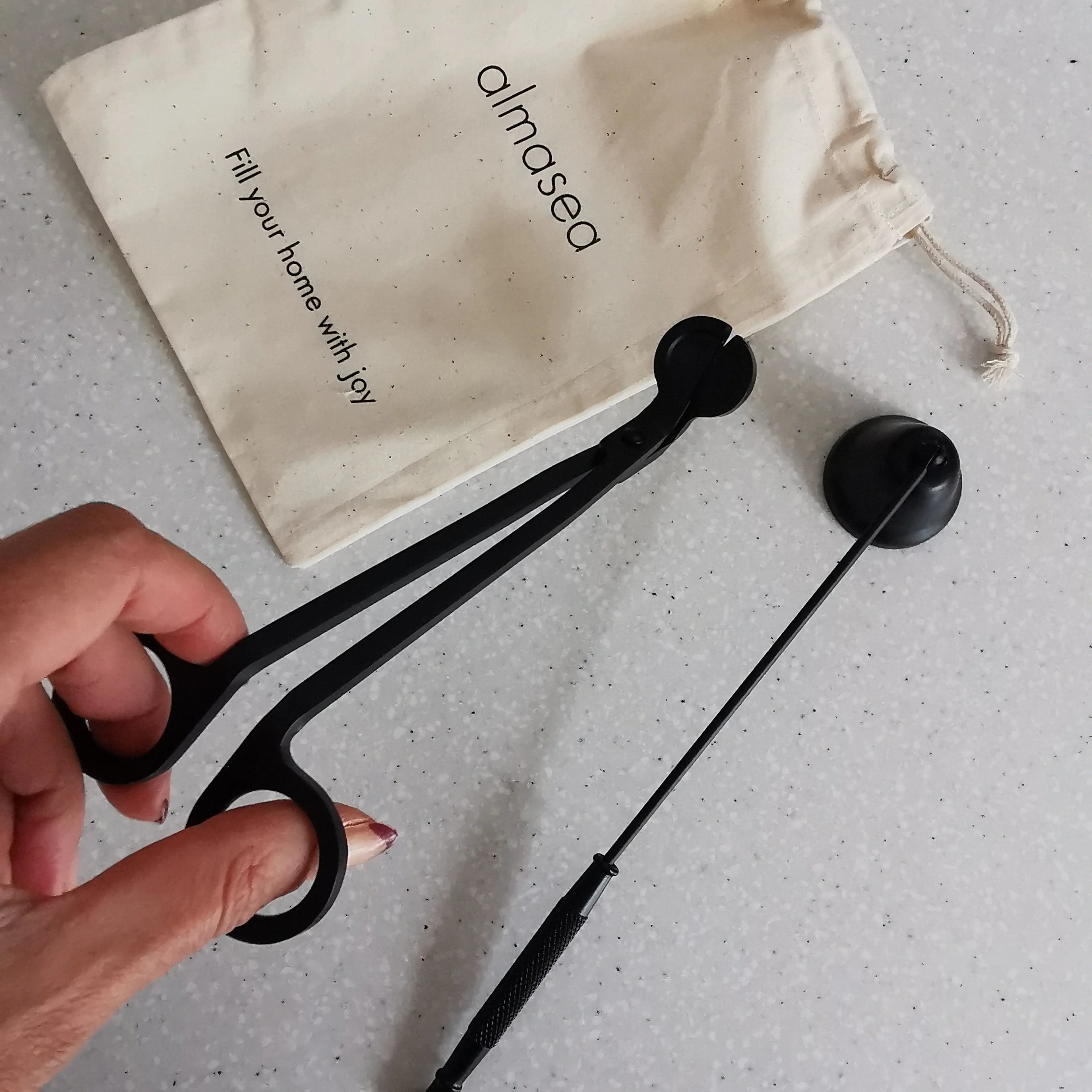 Black Candle Trimmer & Snuffer Set Almasea