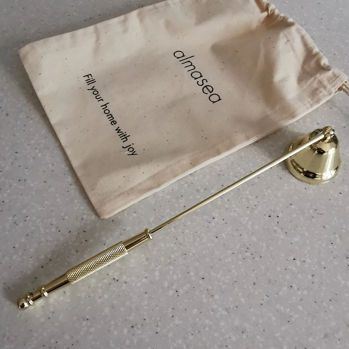 Gold Candle Wick Trimmer & Snuffer Set   Handcrafted Sustainable Living  Almasea