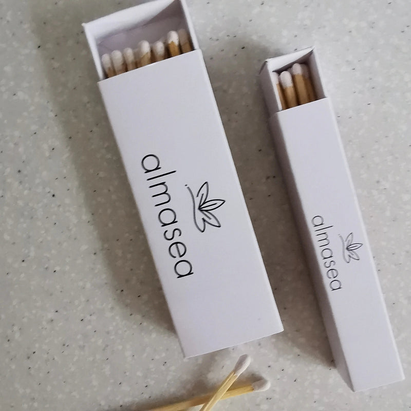 White Matches UK – Long Safety Matchbox, 10 or 25 Matches   Handcrafted Sustainable Living  Almasea