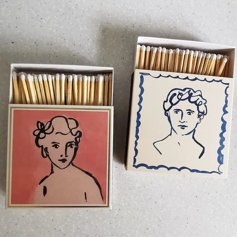 Archivist Matches Box – Portrait & Floral Long Matches   Handcrafted Sustainable Living  Almasea
