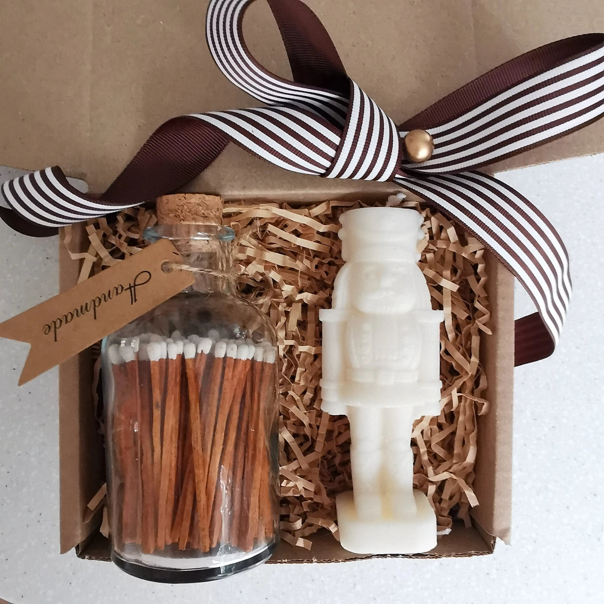 Festive Soy Candles & Matches Gift Set   Handcrafted Sustainable Living  Almasea