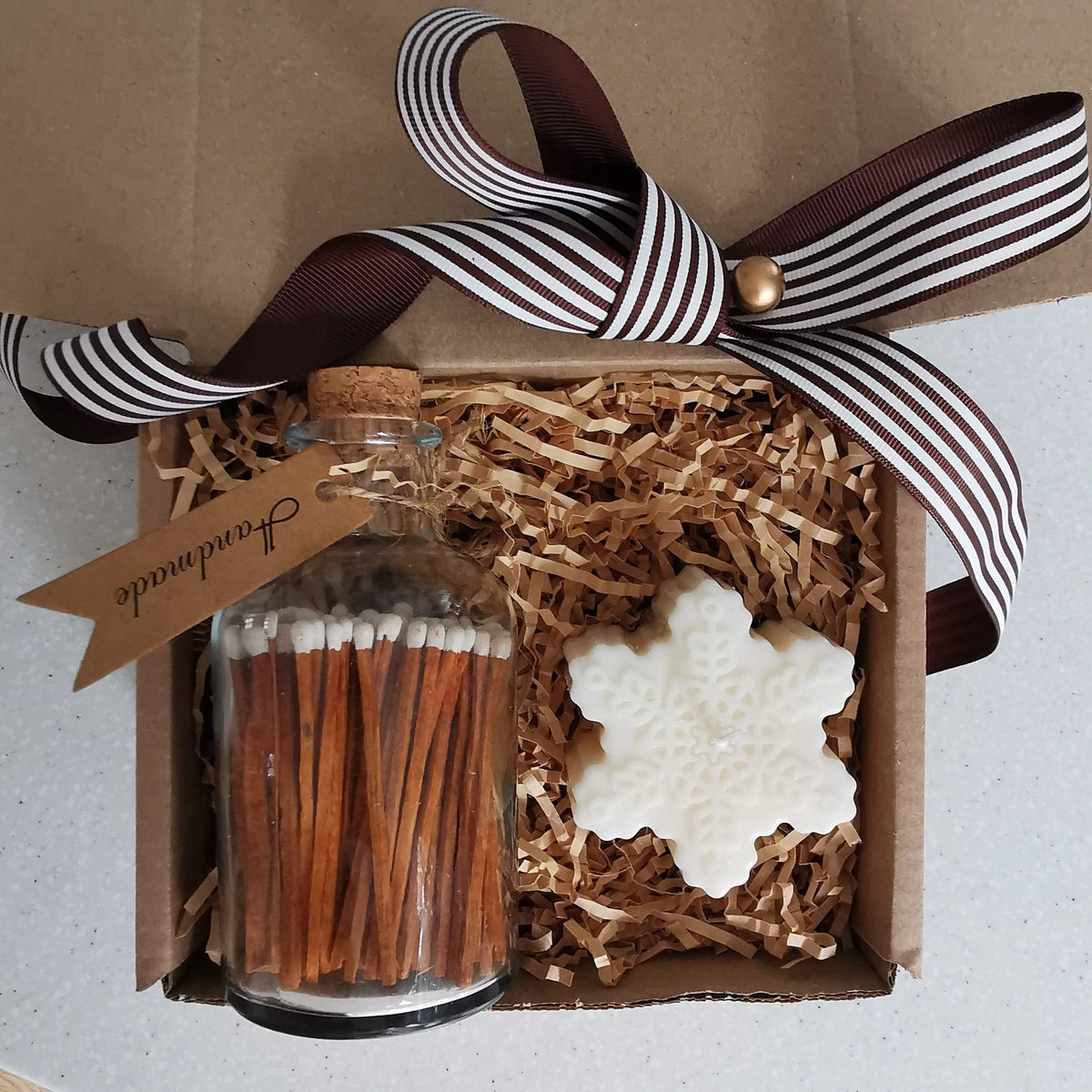 Festive Soy Candles & Matches Gift Set   Handcrafted Sustainable Living  Almasea