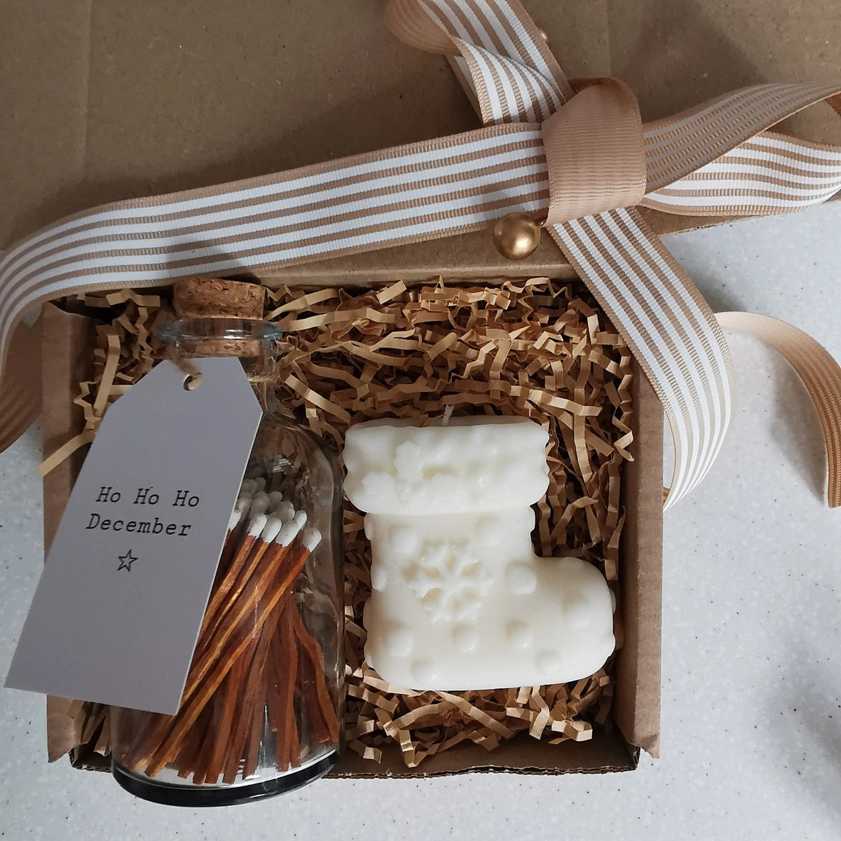 Festive Soy Candles & Matches Gift Set   Handcrafted Sustainable Living  Almasea