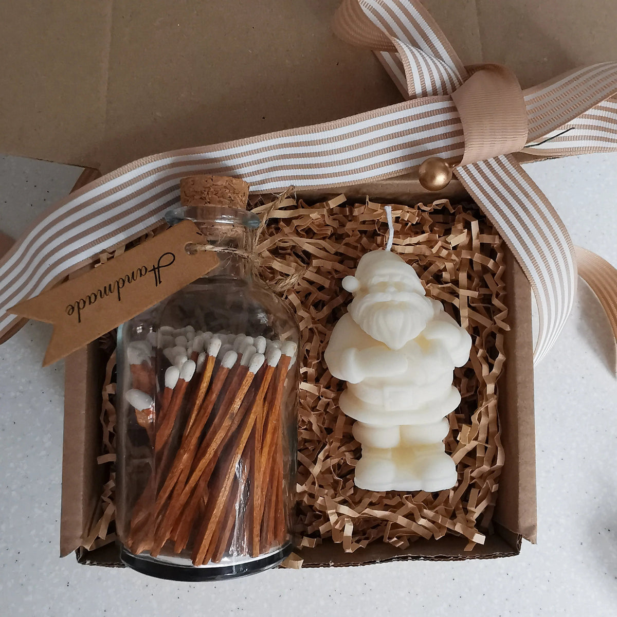 Festive Soy Candles & Matches Gift Set   Handcrafted Sustainable Living  Almasea