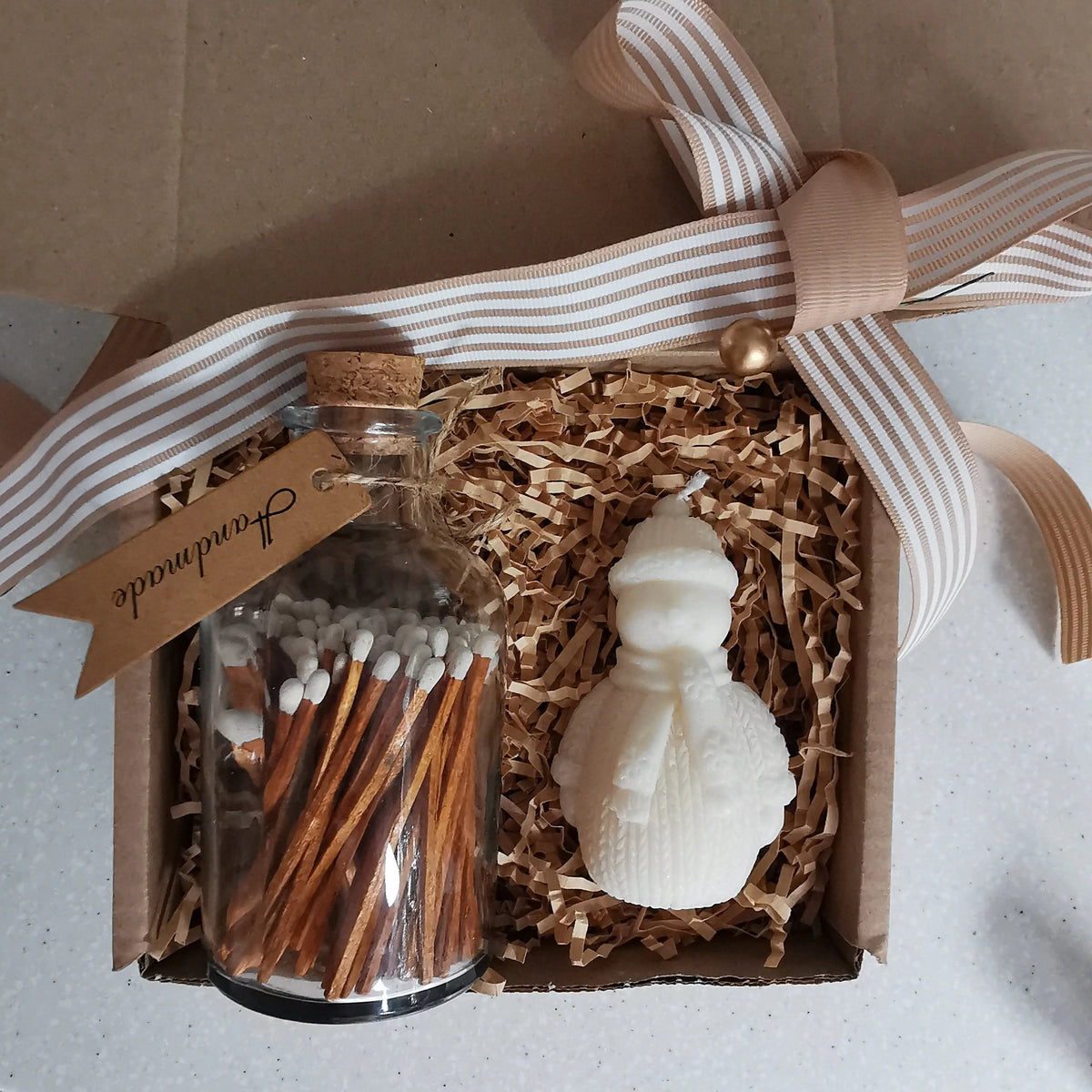 Festive Soy Candles & Matches Gift Set   Handcrafted Sustainable Living  Almasea