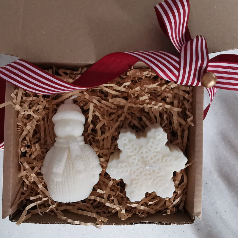 Handmade Christmas Soy Pillar Candle Gift Box   Handcrafted Sustainable Living  Almasea
