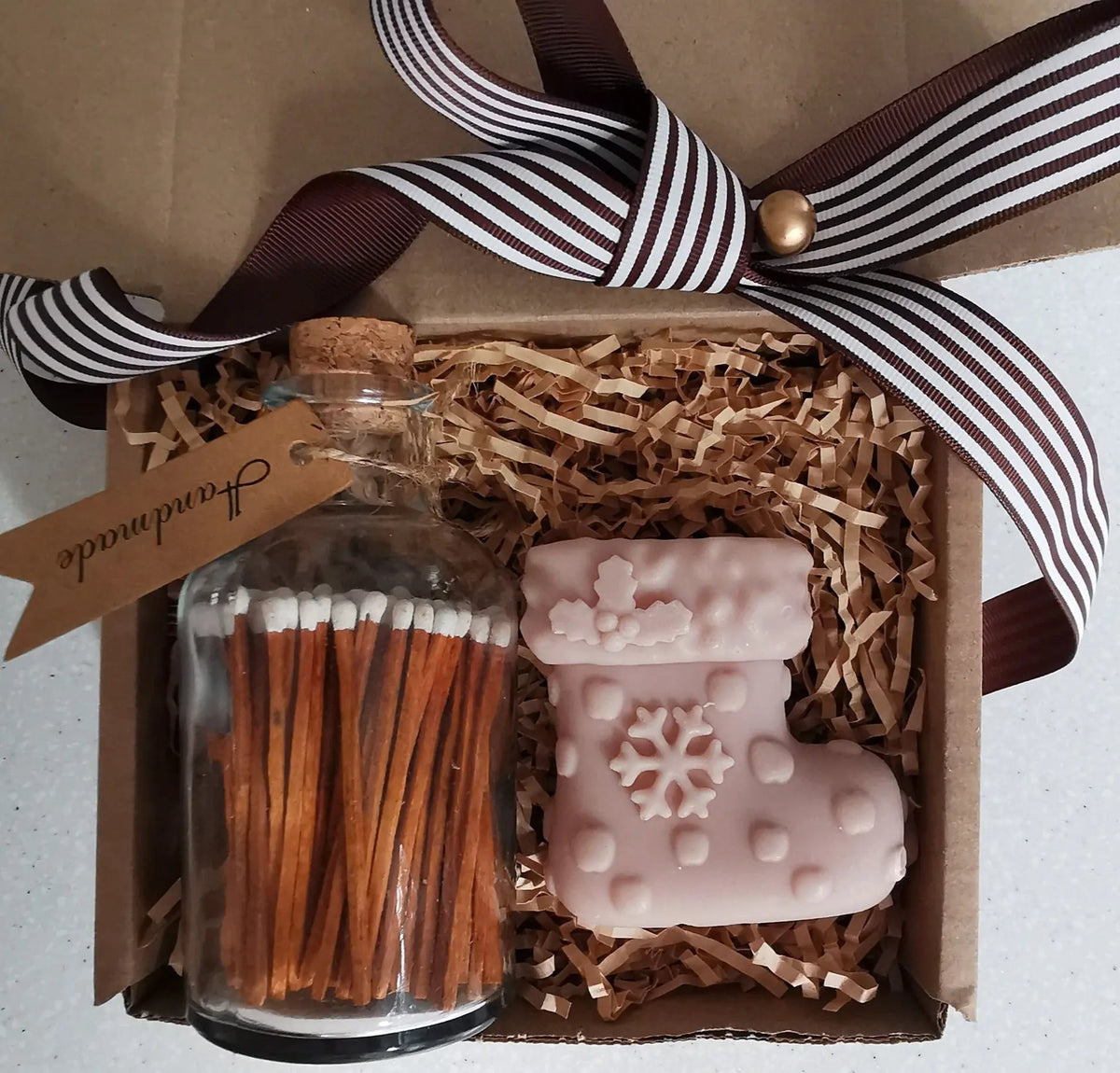 Festive Soy Candles & Matches Gift Set   Handcrafted Sustainable Living  Almasea