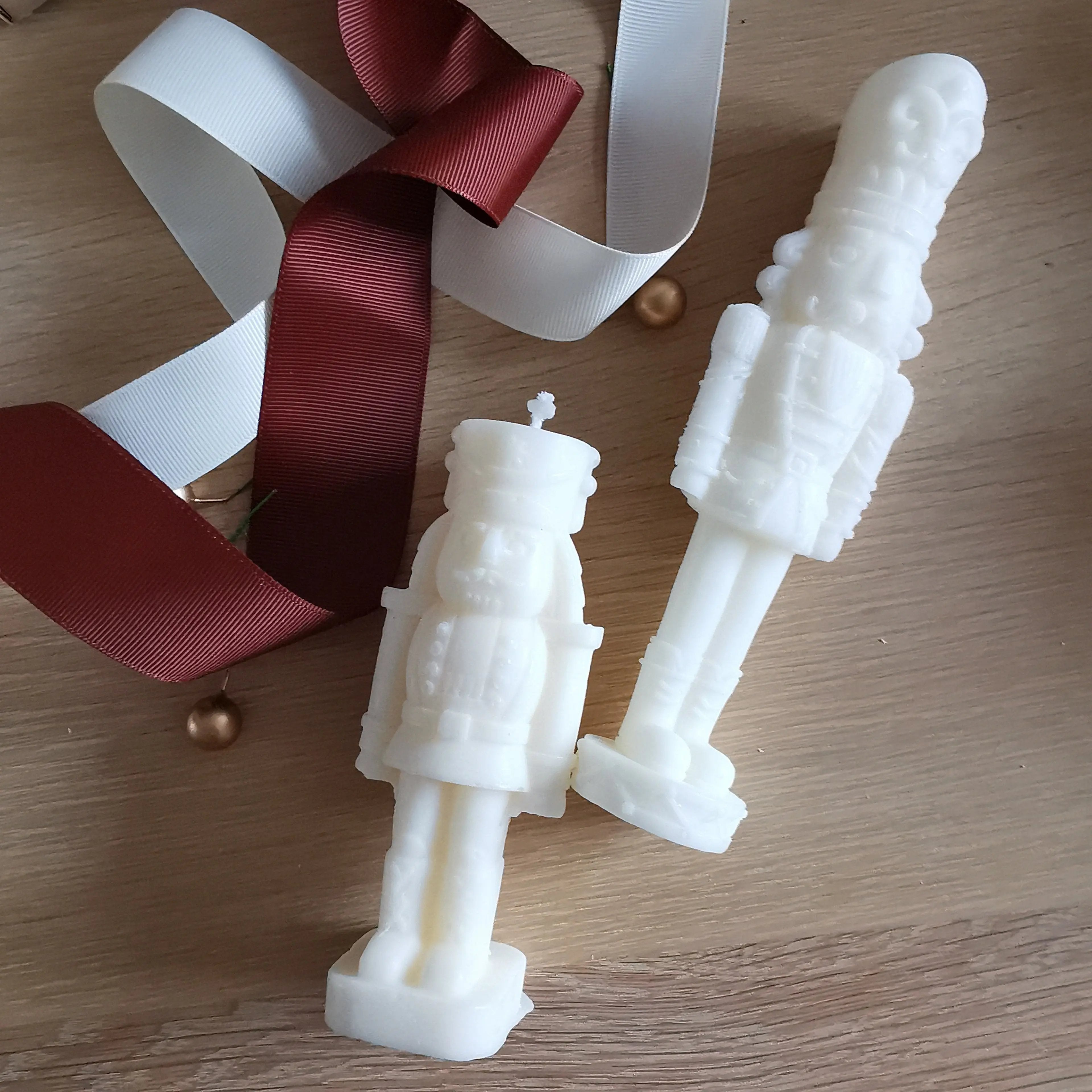 Festive Nutcracker Unscented Pillar Candle Almasea