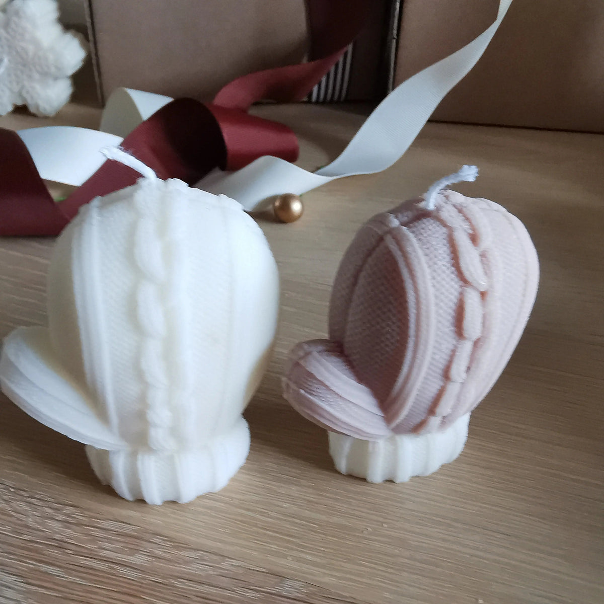 Handmade Unscented Christmas Soy Candles | Soy Pillar Candle Ornaments   Handcrafted Sustainable Living  Almasea