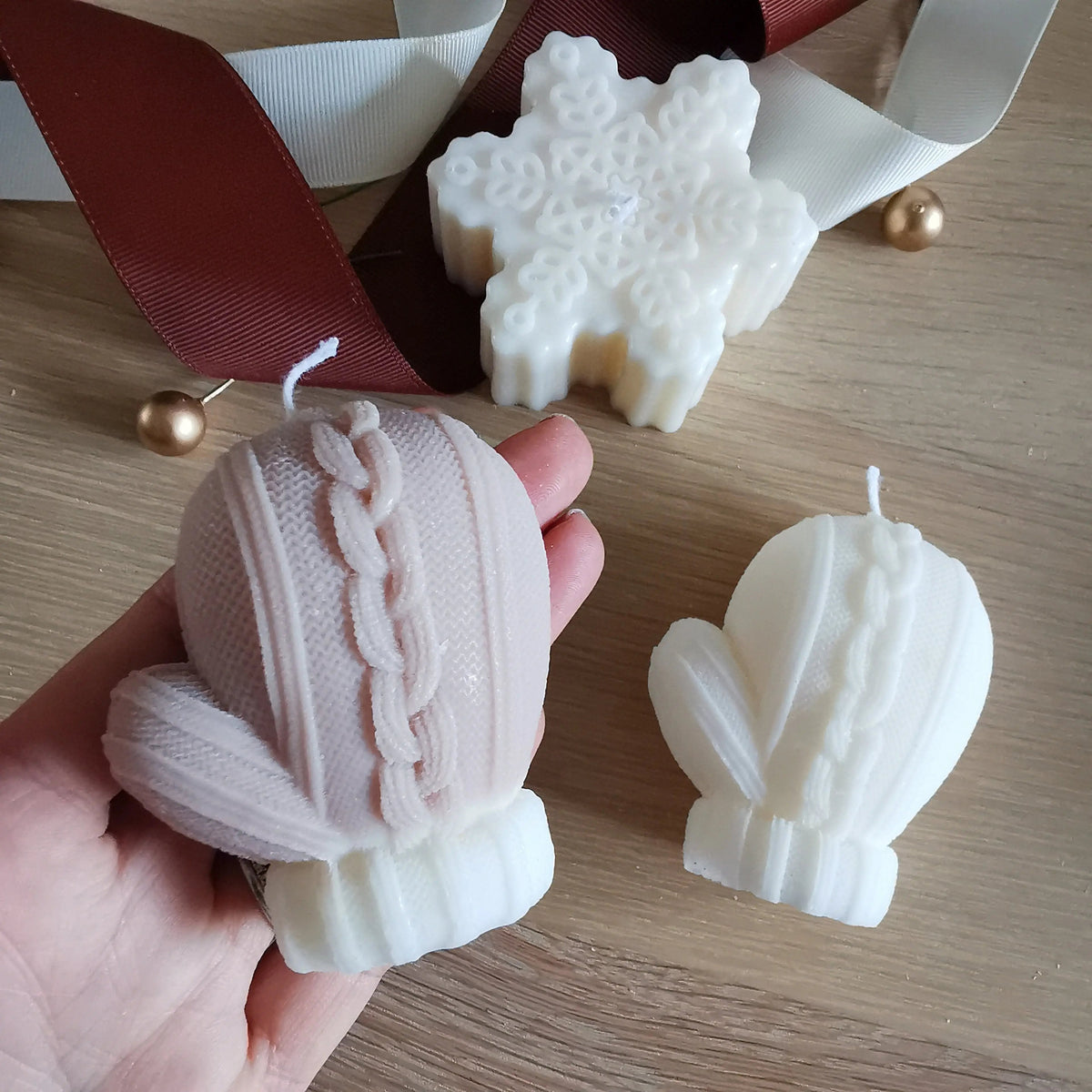 Handmade Unscented Christmas Soy Candles | Soy Pillar Candle Ornaments   Handcrafted Sustainable Living  Almasea