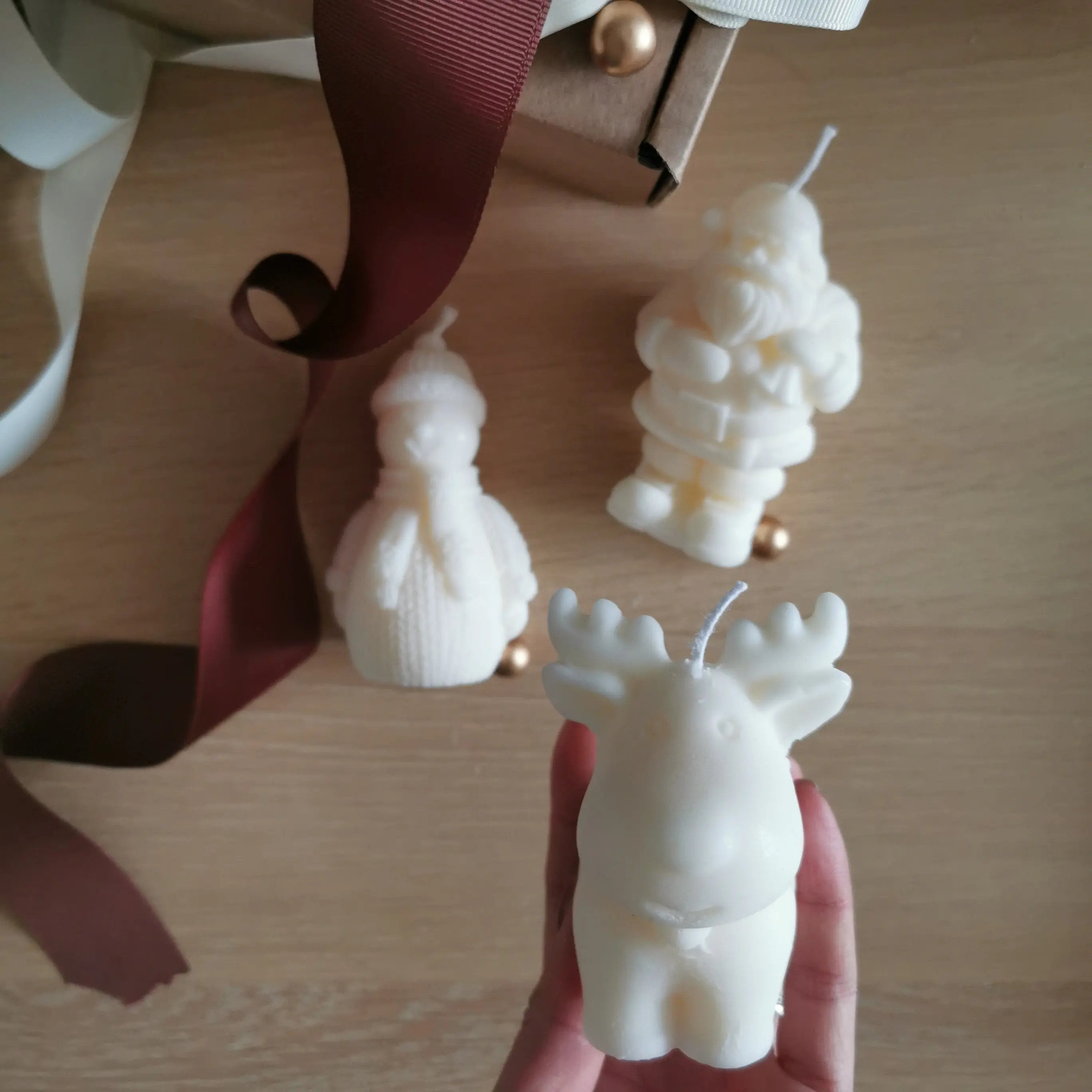 Reindeer Snowman Santa Soy Candles Almasea