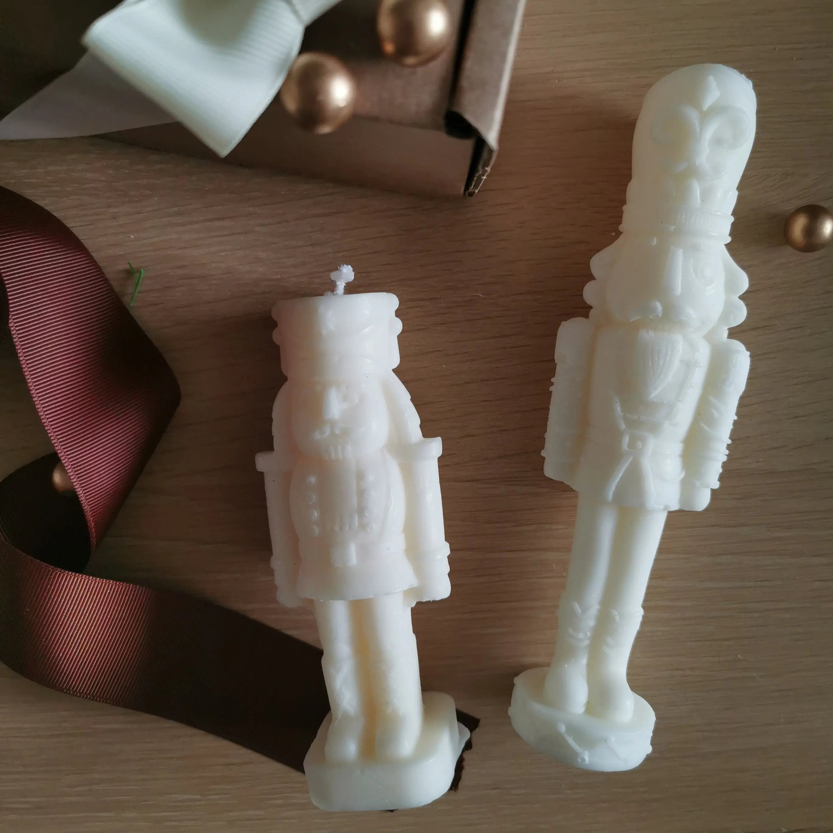 Festive Nutcracker Unscented Pillar Candle Almasea