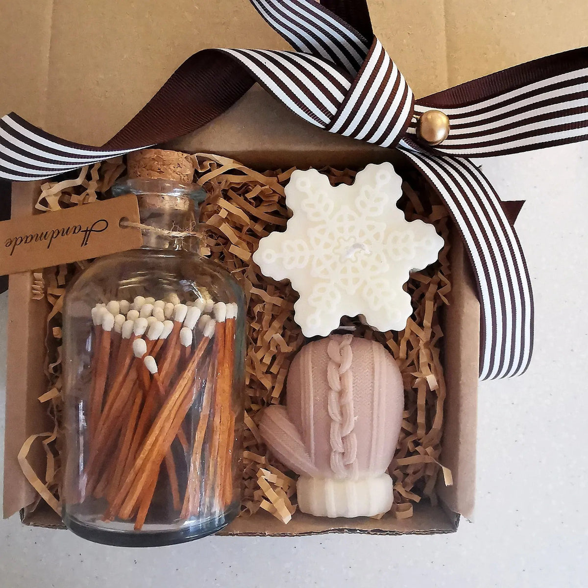 Festive Soy Candles & Matches Gift Set   Handcrafted Sustainable Living  Almasea