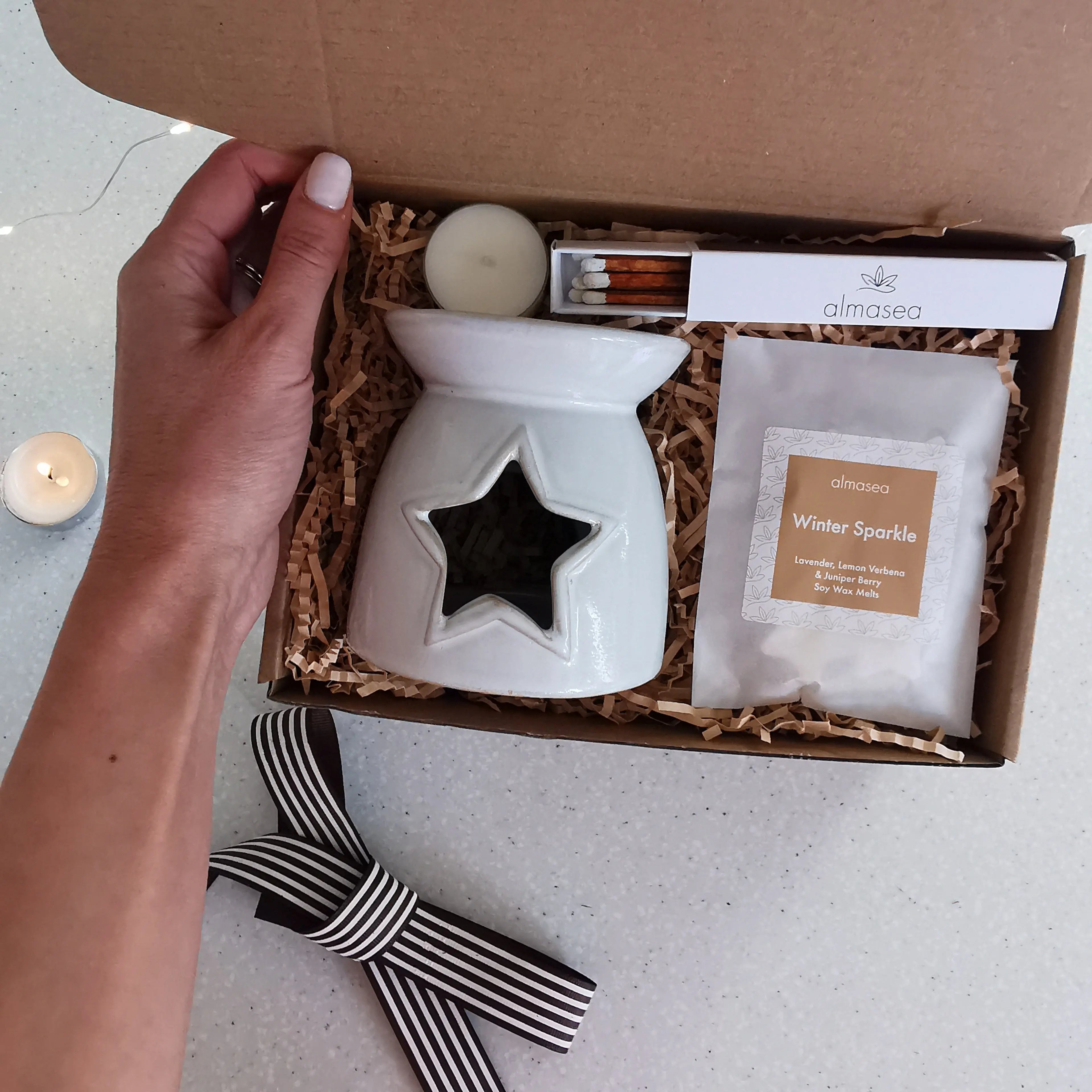 Star Cut Out Wax Burner Gift Set Almasea