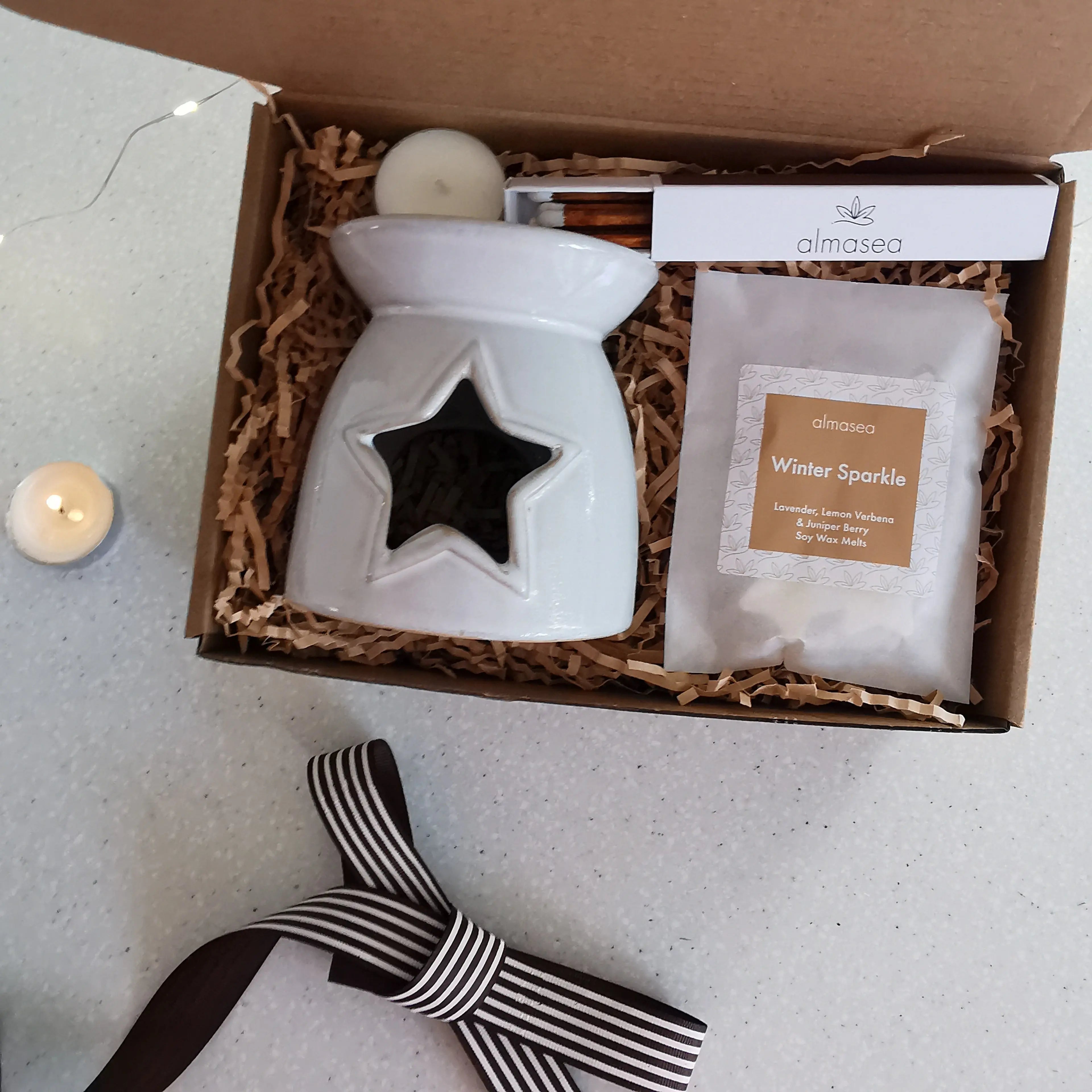 Star Cut Out Wax Burner Gift Set Almasea