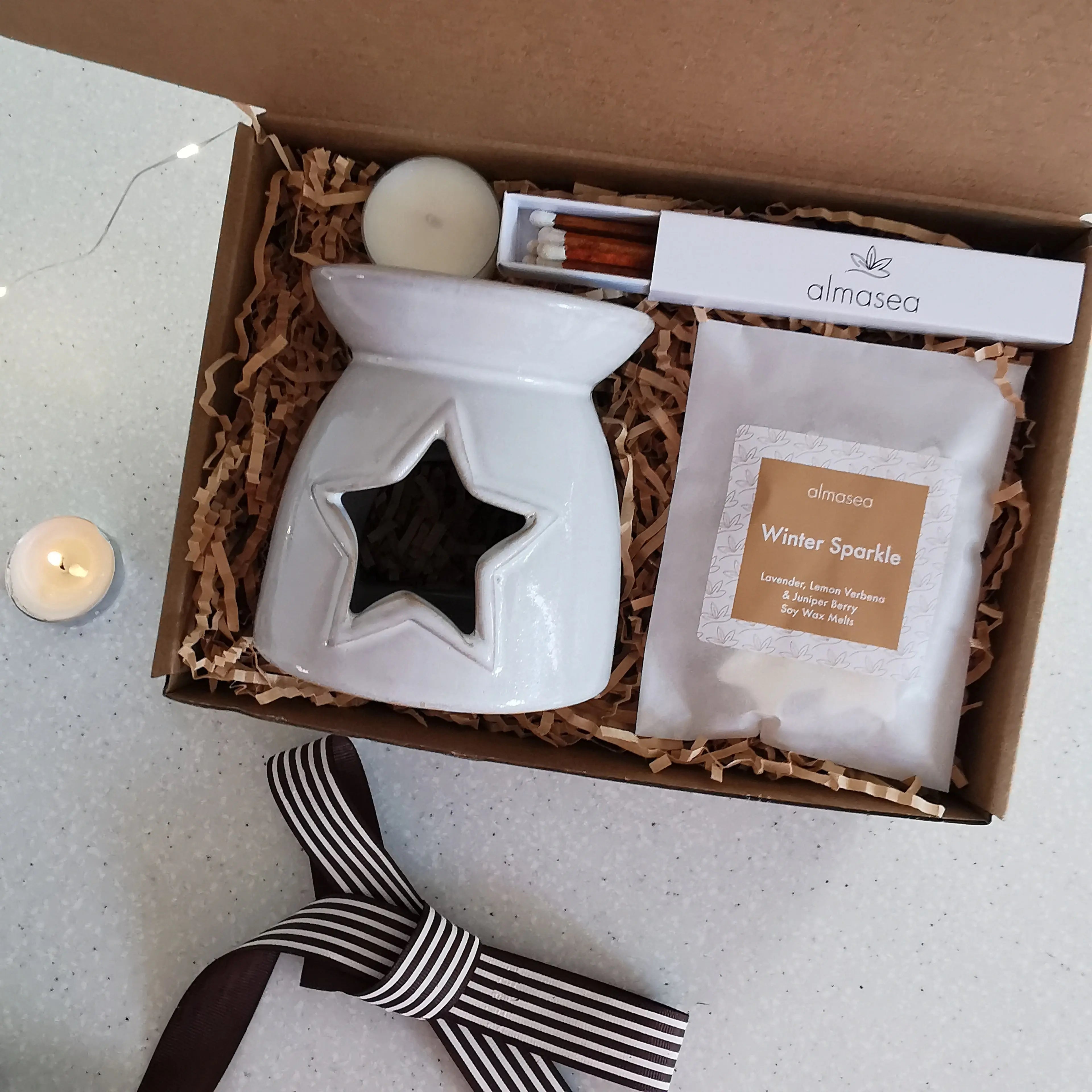 Star Cut Out Wax Burner Gift Set Almasea
