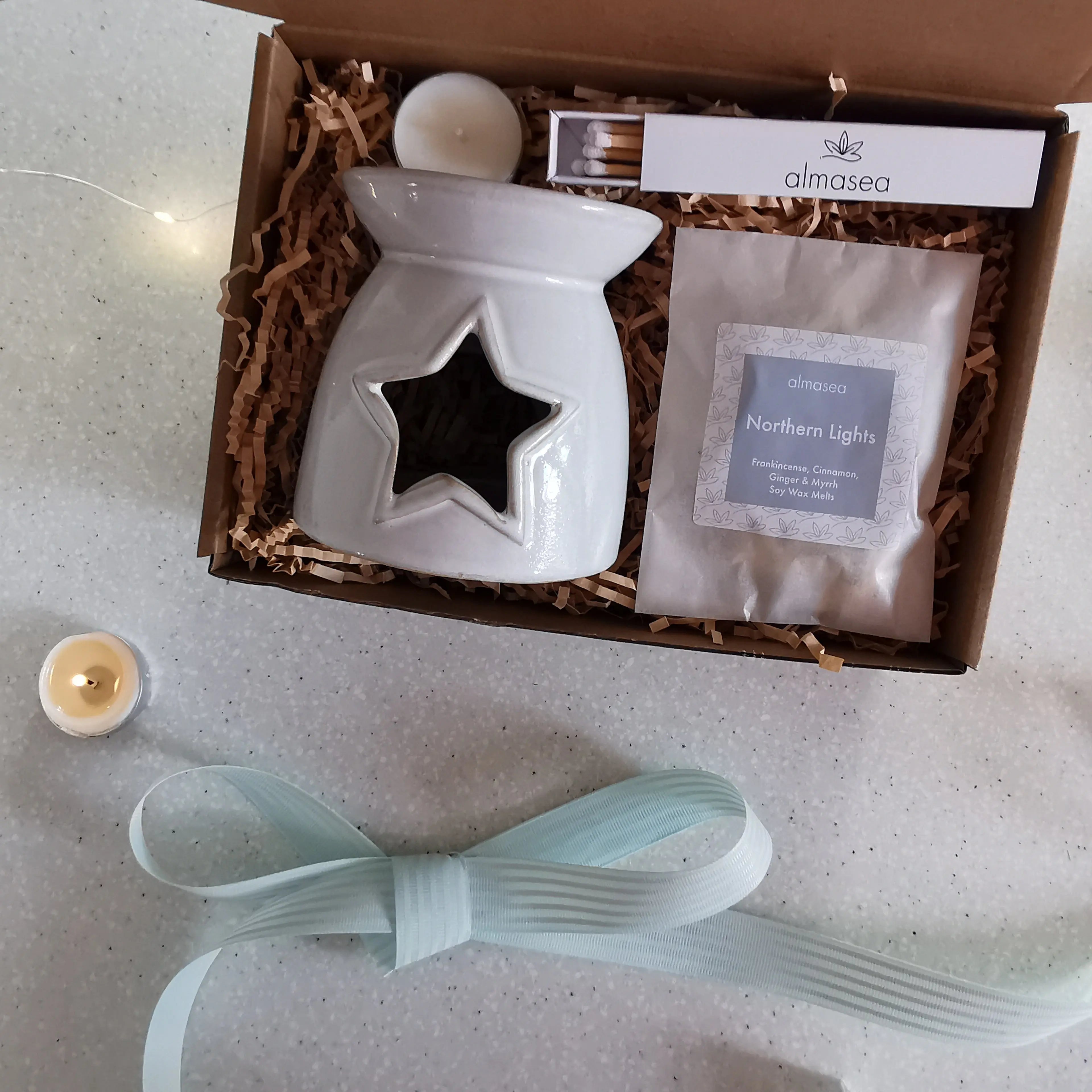 Star Cut Out Wax Burner Gift Set Almasea