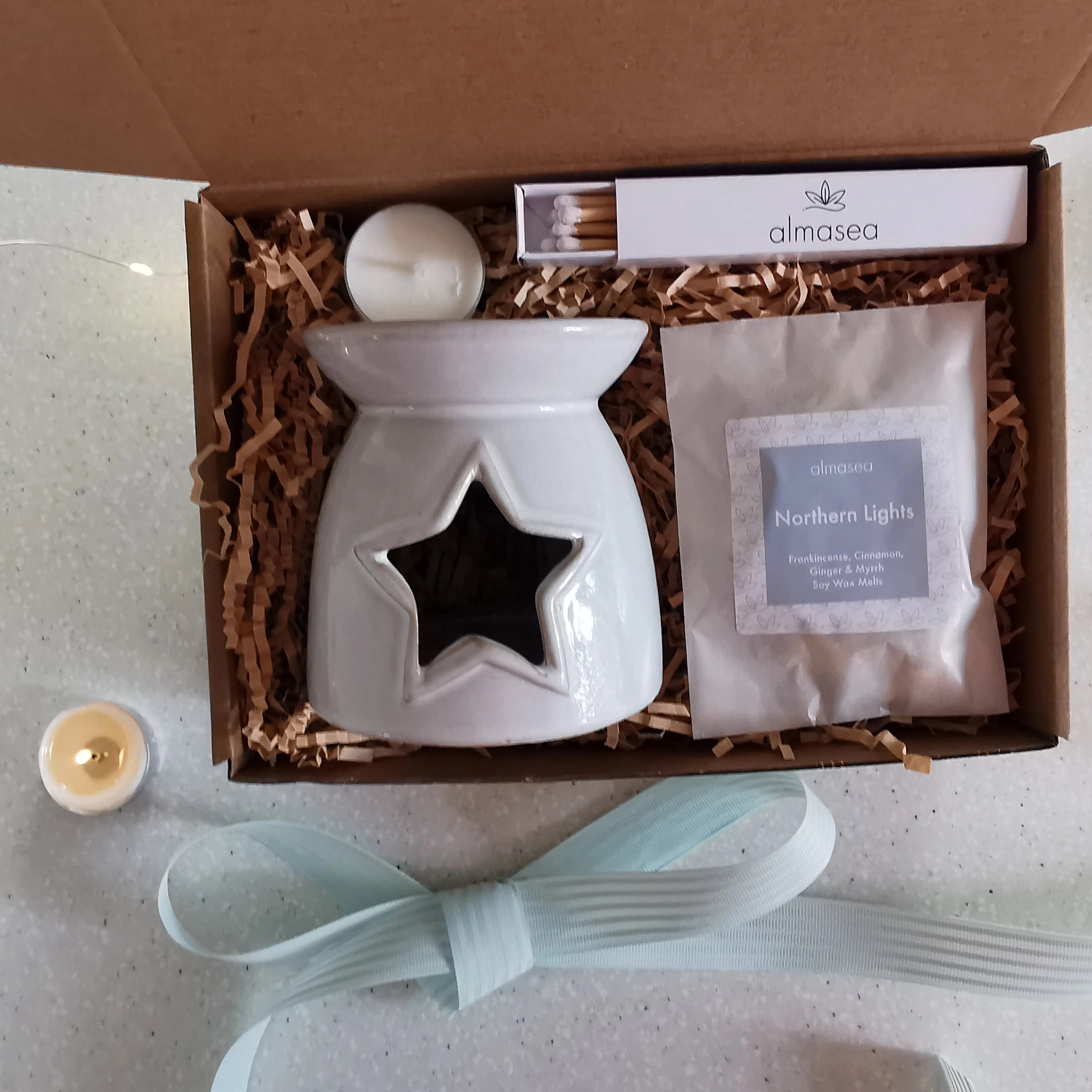Star Cut Out Wax Burner Gift Set Almasea