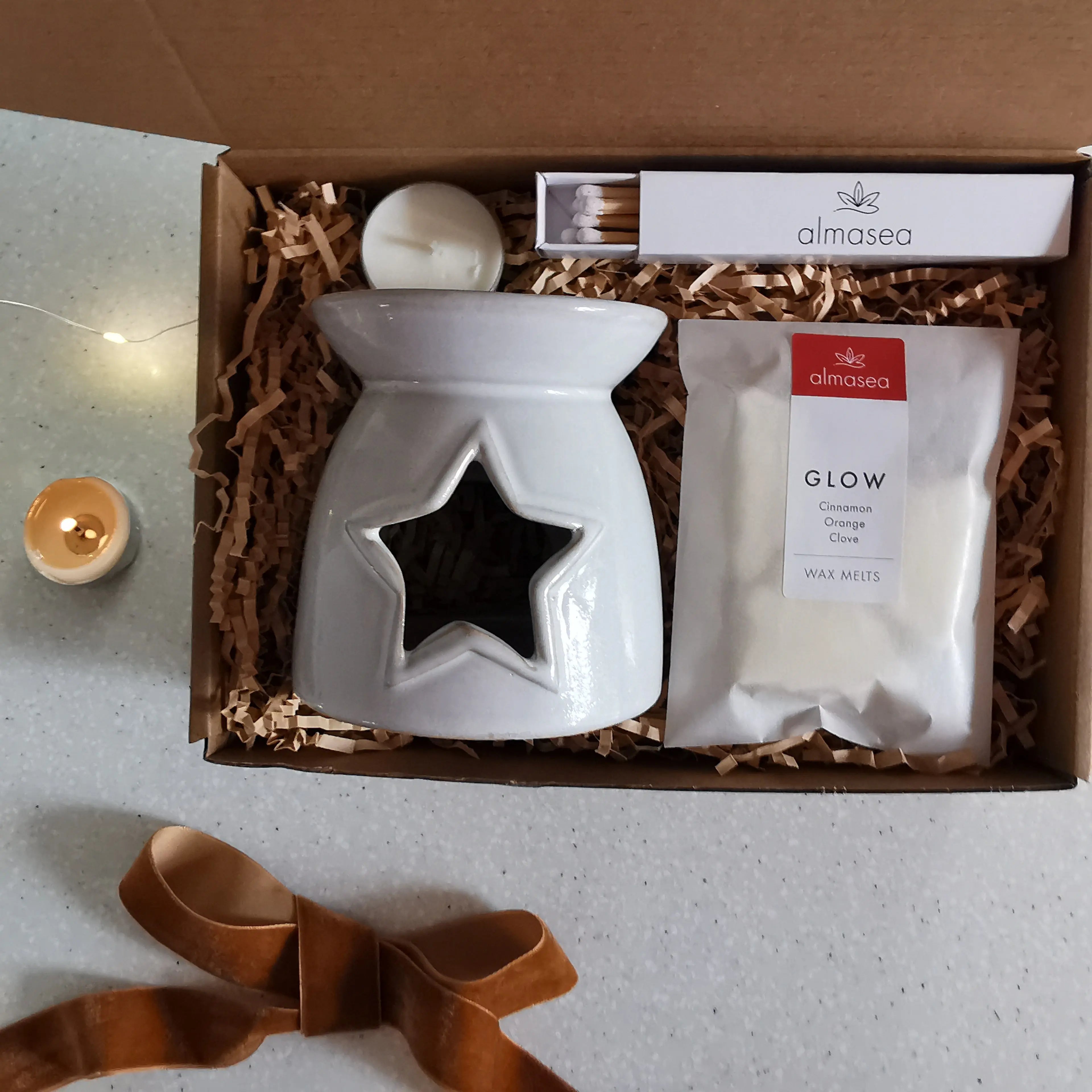 Star Cut Out Wax Burner Gift Set Almasea