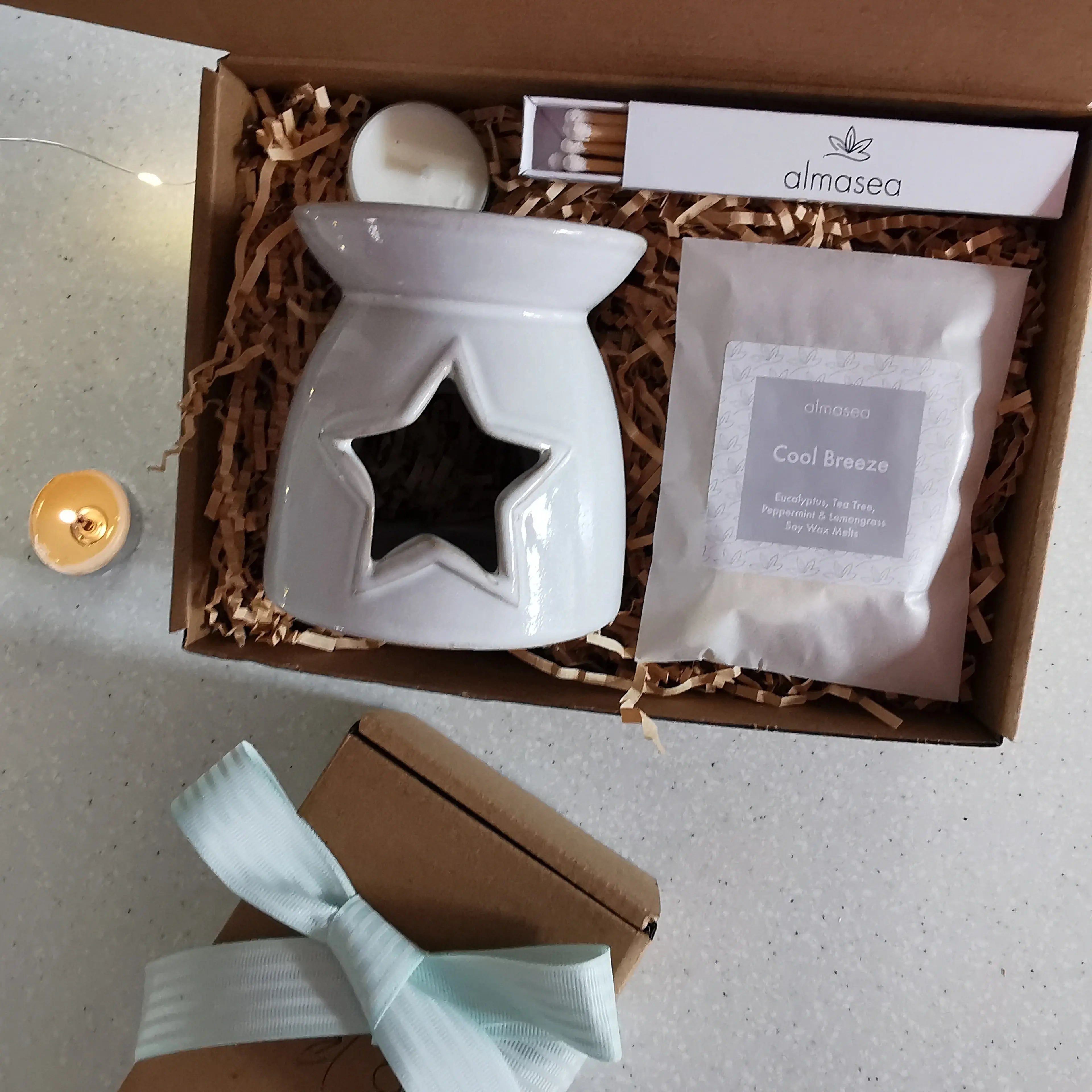 Star Cut Out Wax Burner Gift Set Almasea