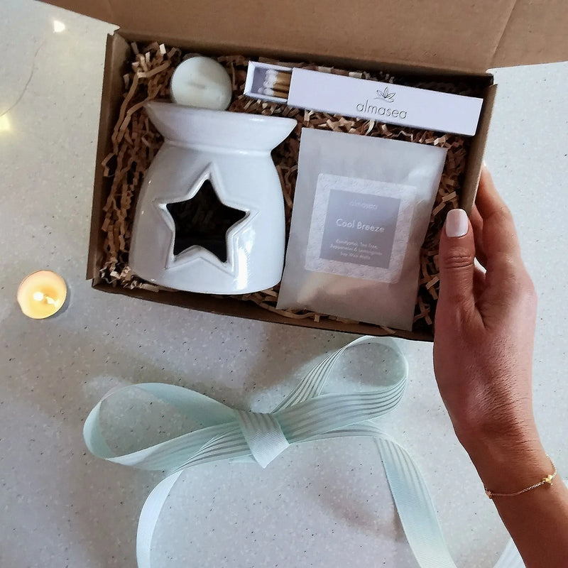 Winter Star Wax Burner Gift Set   Handcrafted Sustainable Living  Almasea