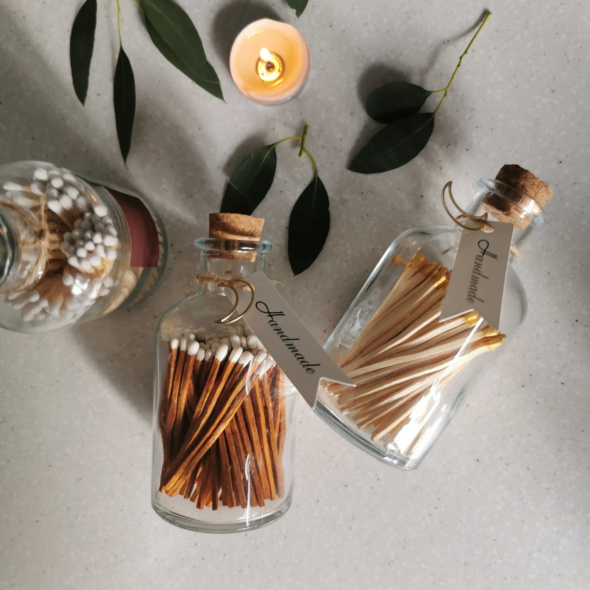 Fancy Matches – 100 Long Matches in a Glass Jar   Handcrafted Sustainable Living  Almasea