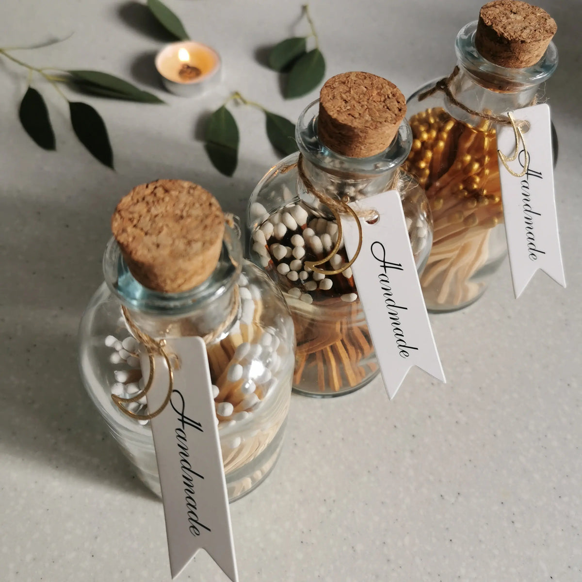 Fancy Matches – 100 Long Matches in a Glass Jar   Handcrafted Sustainable Living  Almasea