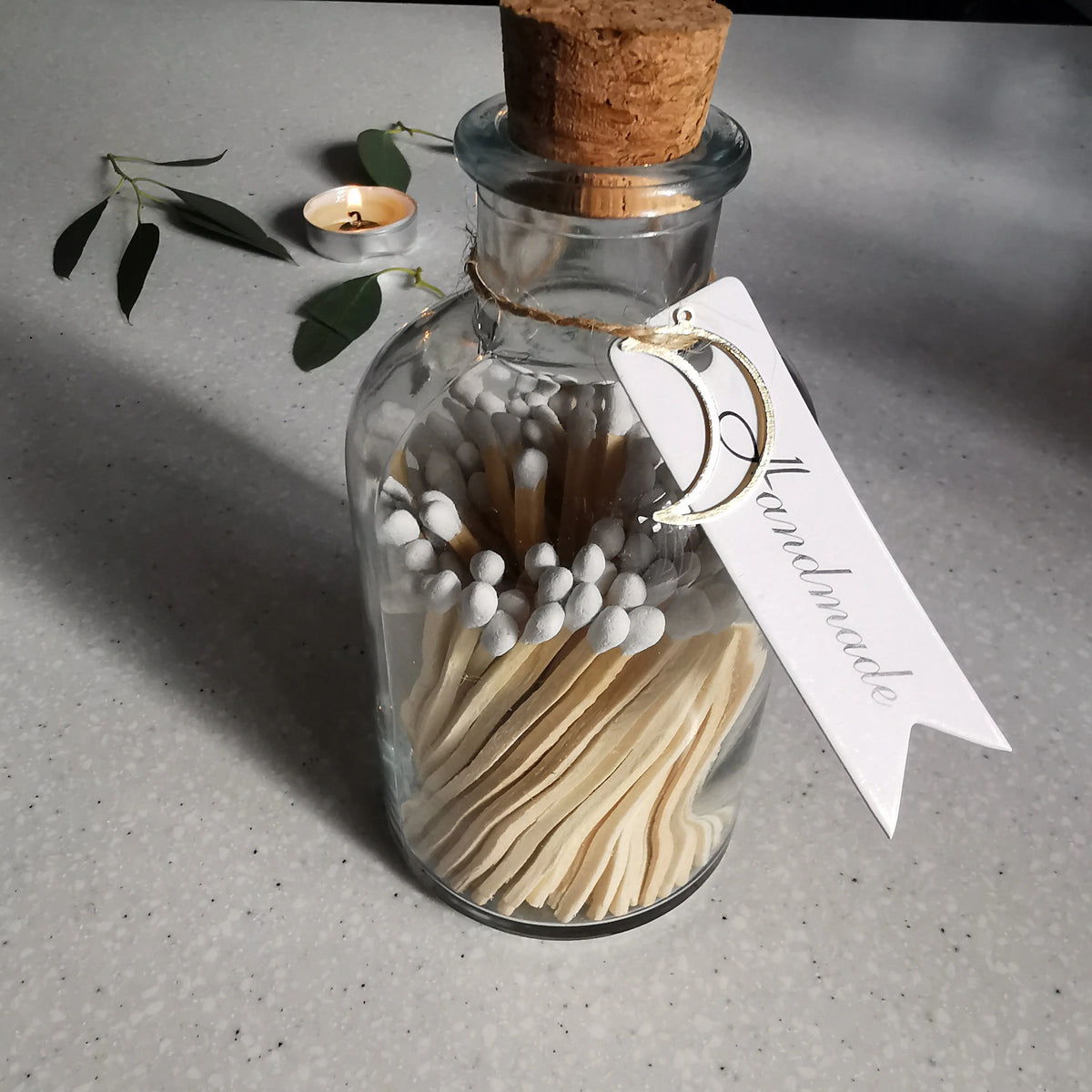 Fancy Matches – 100 Long Matches in a Glass Jar   Handcrafted Sustainable Living  Almasea
