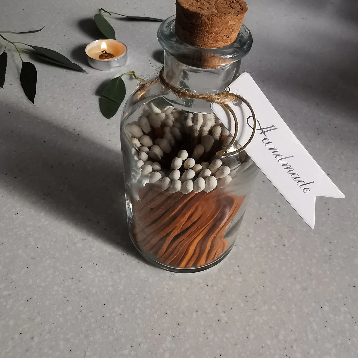 Fancy Matches – 100 Long Matches in a Glass Jar   Handcrafted Sustainable Living  Almasea