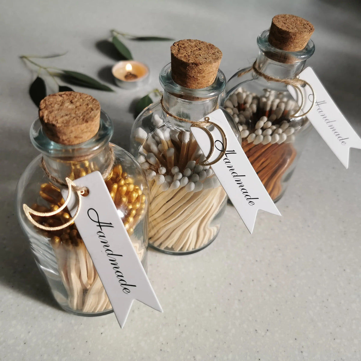 Fancy Matches – 100 Long Matches in a Glass Jar   Handcrafted Sustainable Living  Almasea