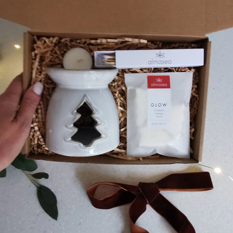 Christmas Wax Melt Gift Set – Angel or Tree Wax Burner   Handcrafted Sustainable Living  Almasea