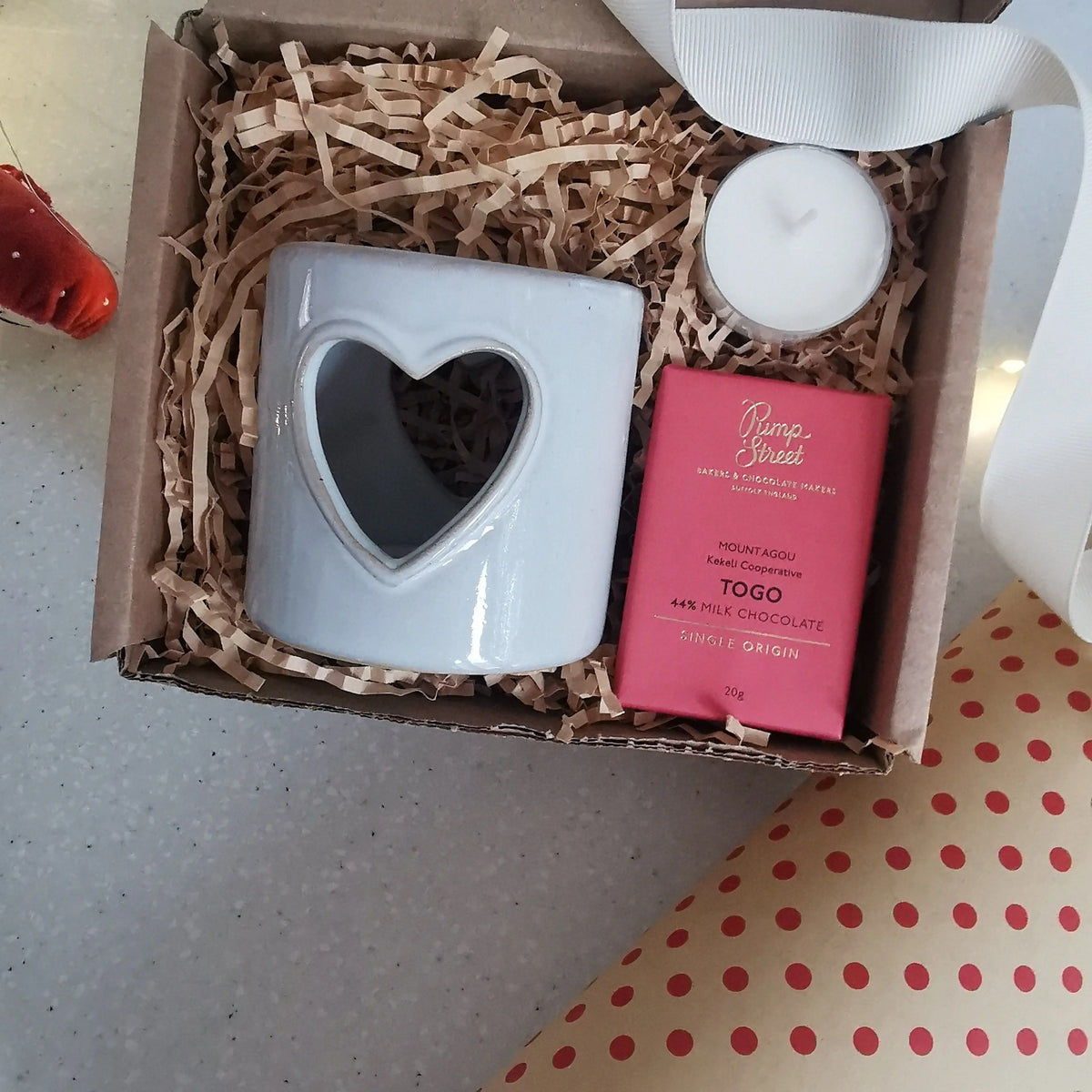 Reactive Glaze Heart Tea Light Holder – Festive Gift Set   Handcrafted Sustainable Living  Almasea