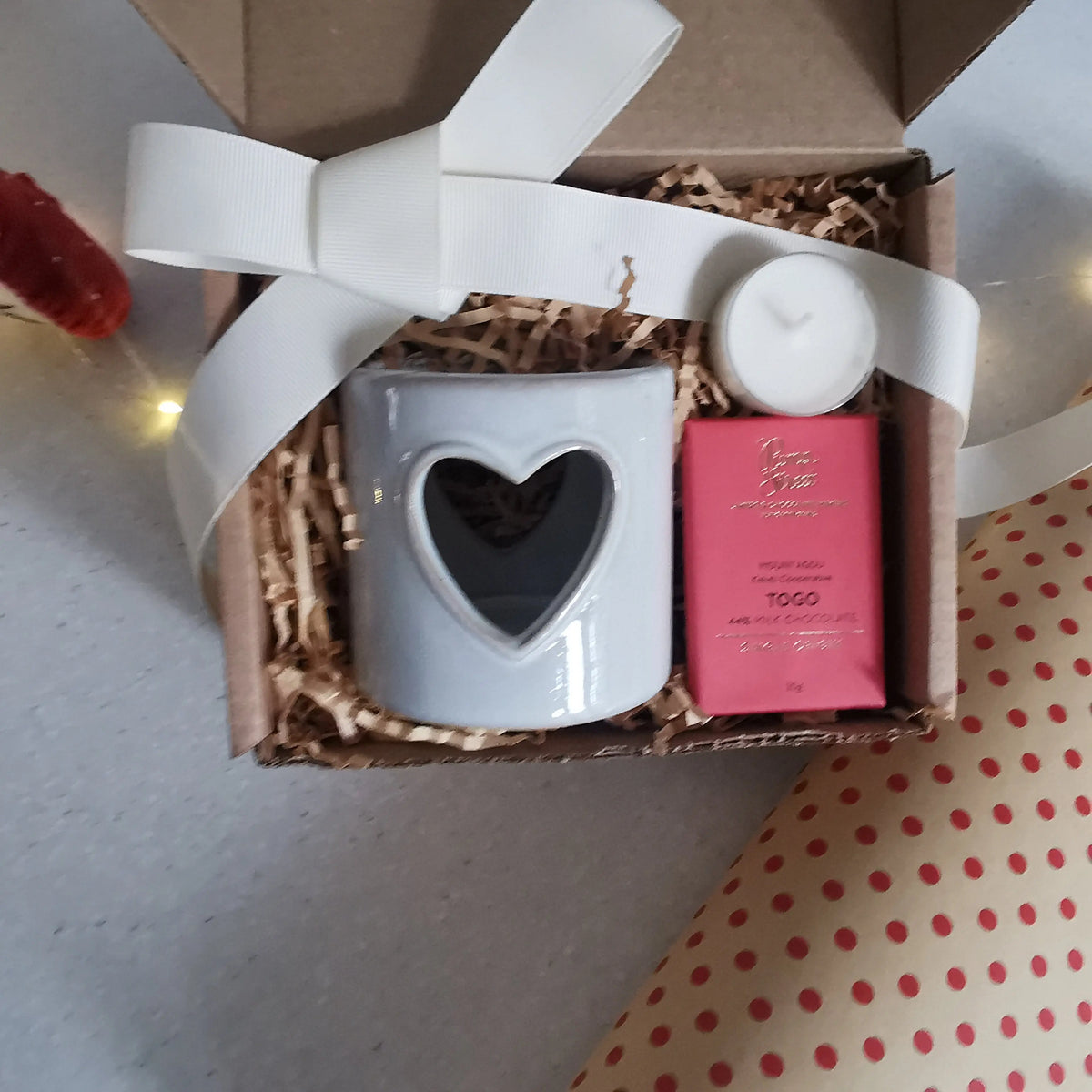 Reactive Glaze Heart Tea Light Holder – Festive Gift Set   Handcrafted Sustainable Living  Almasea