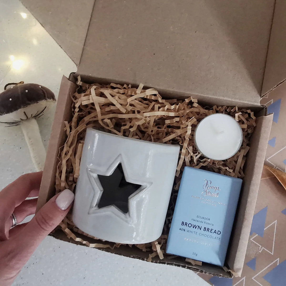 Reactive Glaze Heart Tea Light Holder – Festive Gift Set   Handcrafted Sustainable Living  Almasea