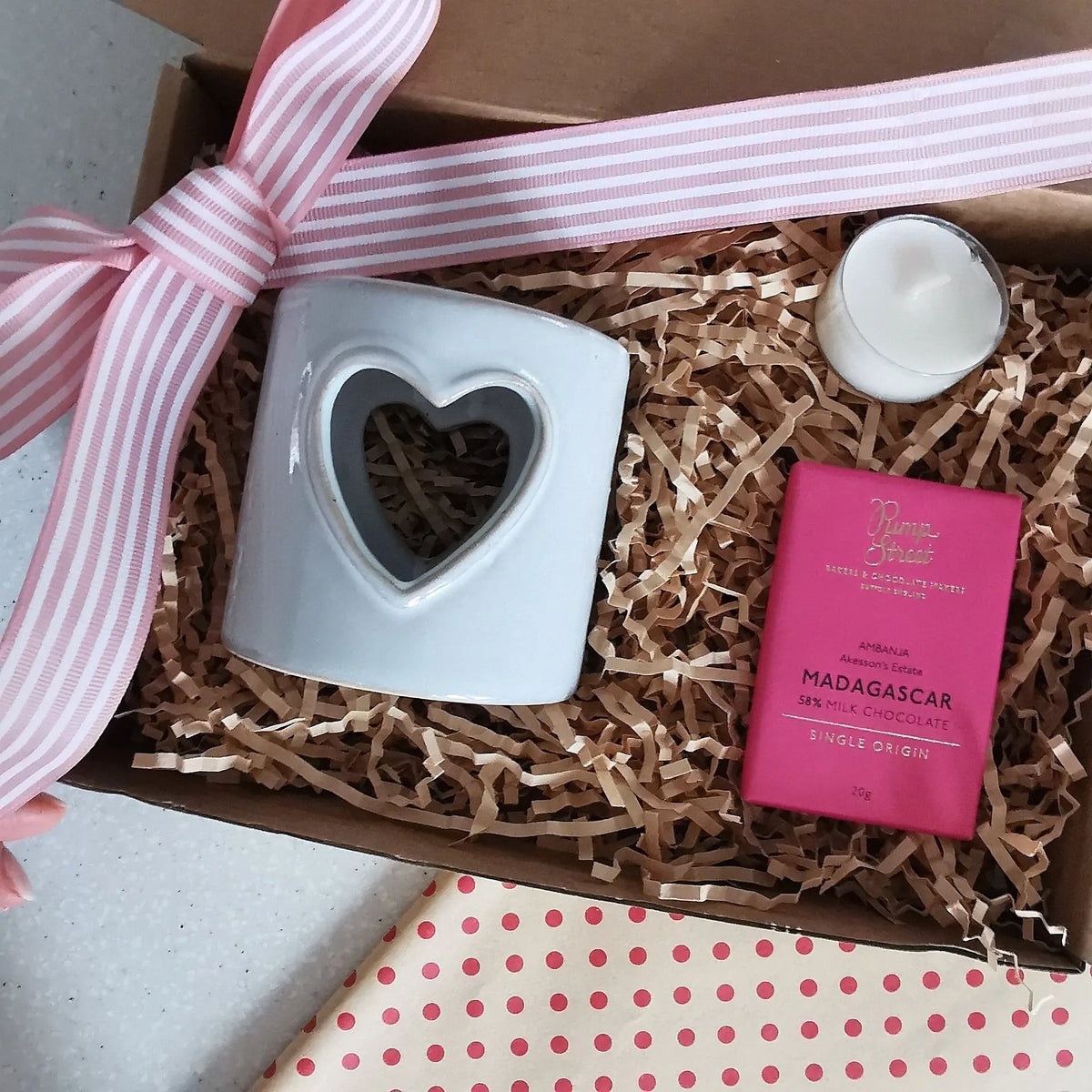 Reactive Glaze Heart Tea Light Holder – Festive Gift Set   Handcrafted Sustainable Living  Almasea