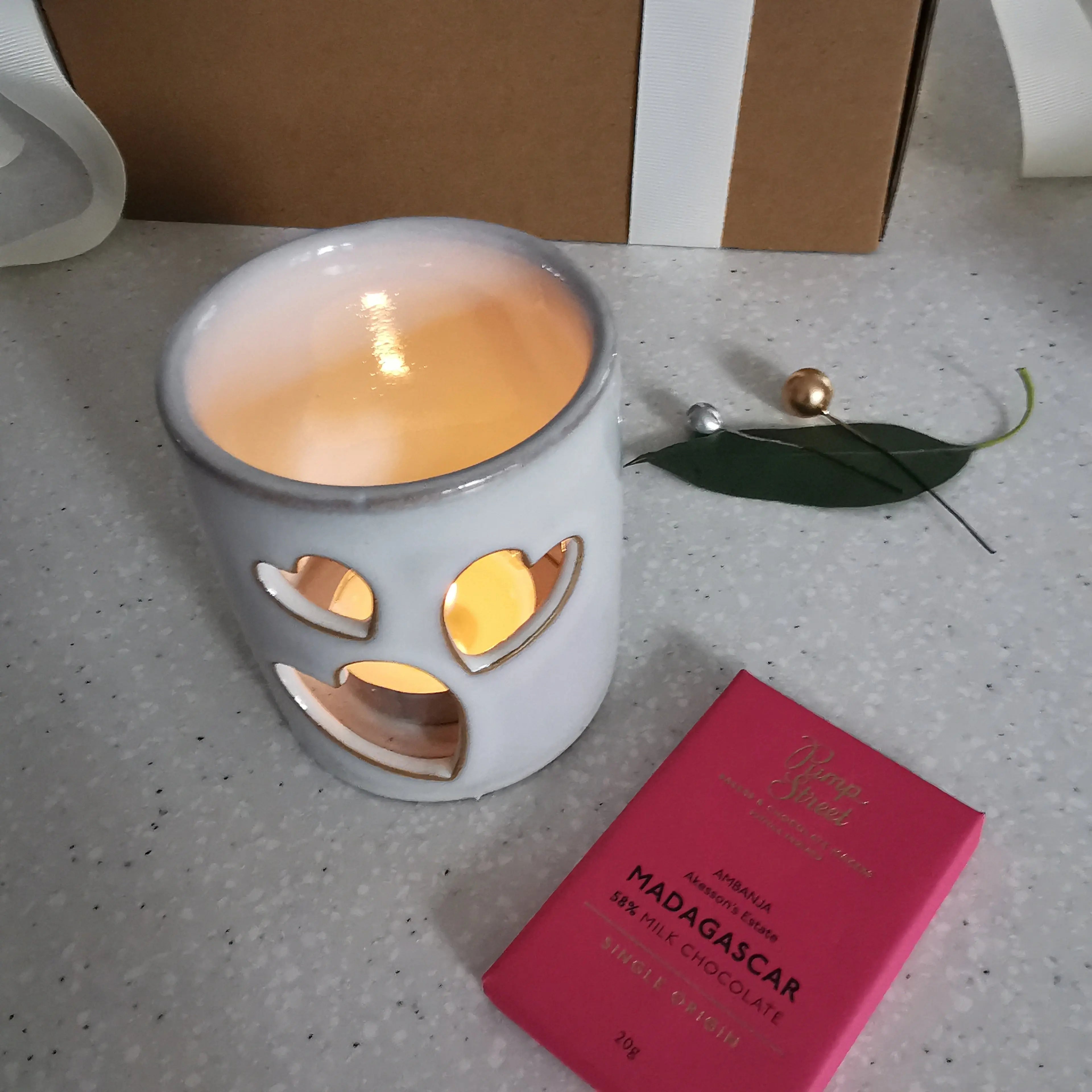 Heart Cut Out T light holder gift box Almasea