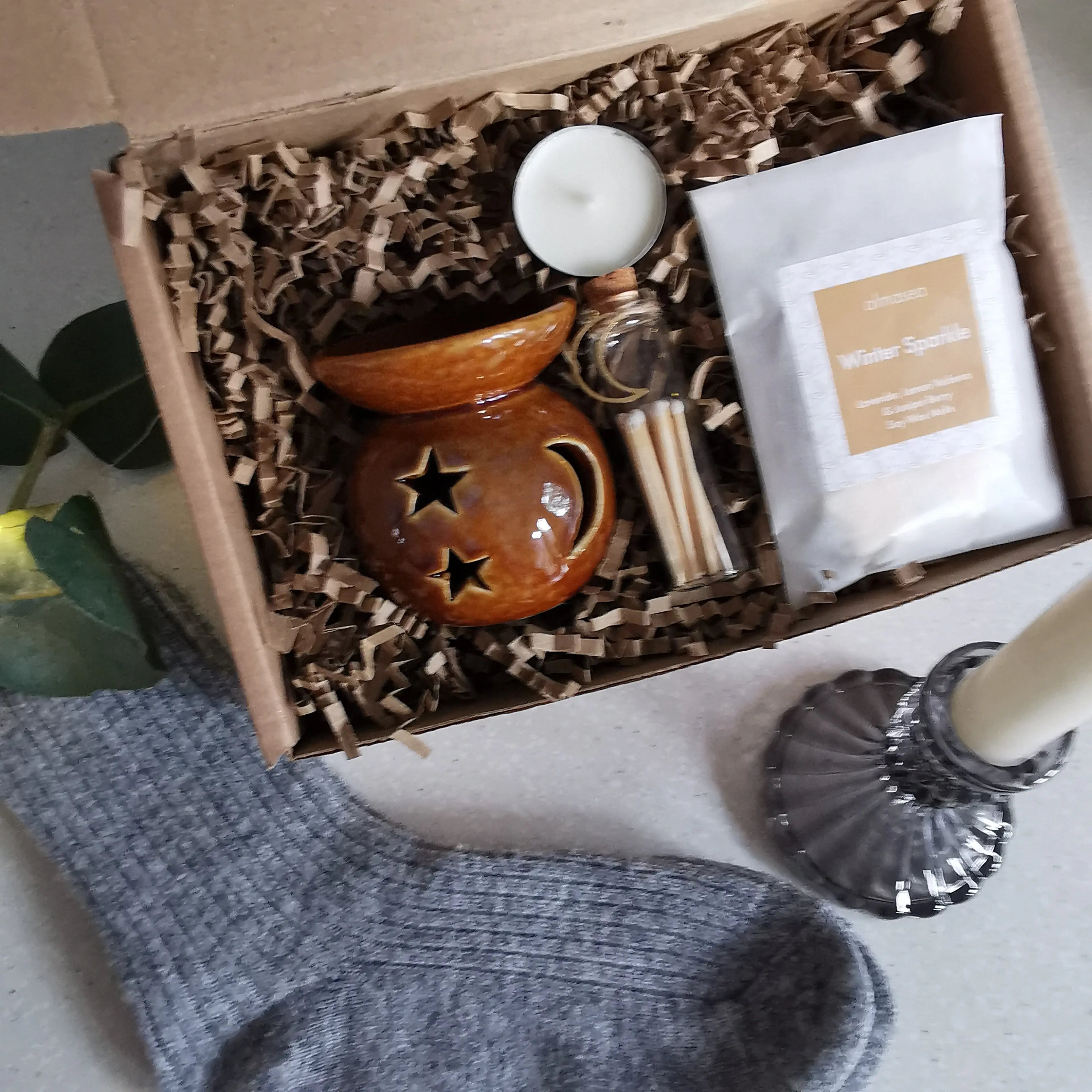 Christmas Star & Moon Wax Burner Gift Set Almasea