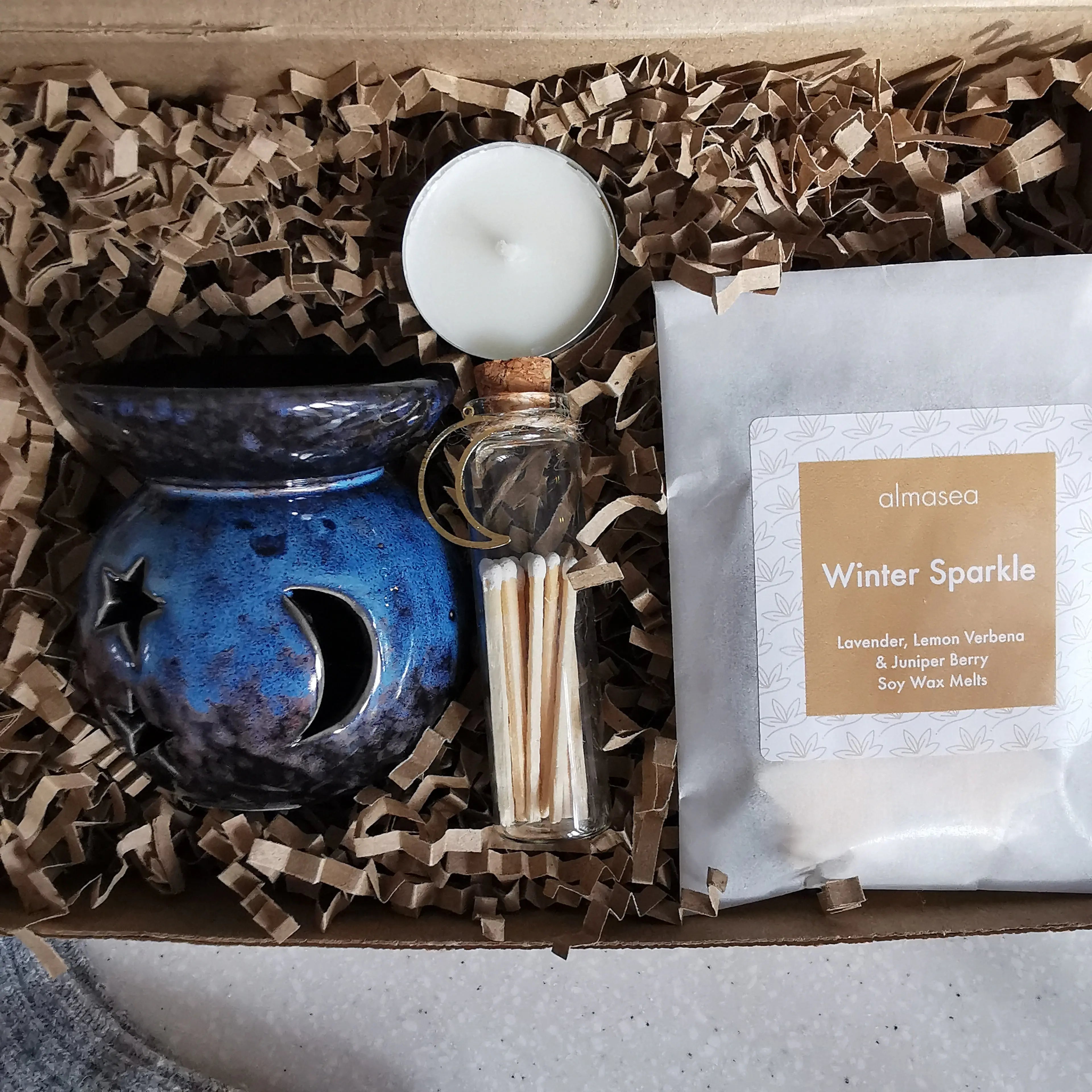 Christmas Star & Moon Wax Burner Gift Set Almasea