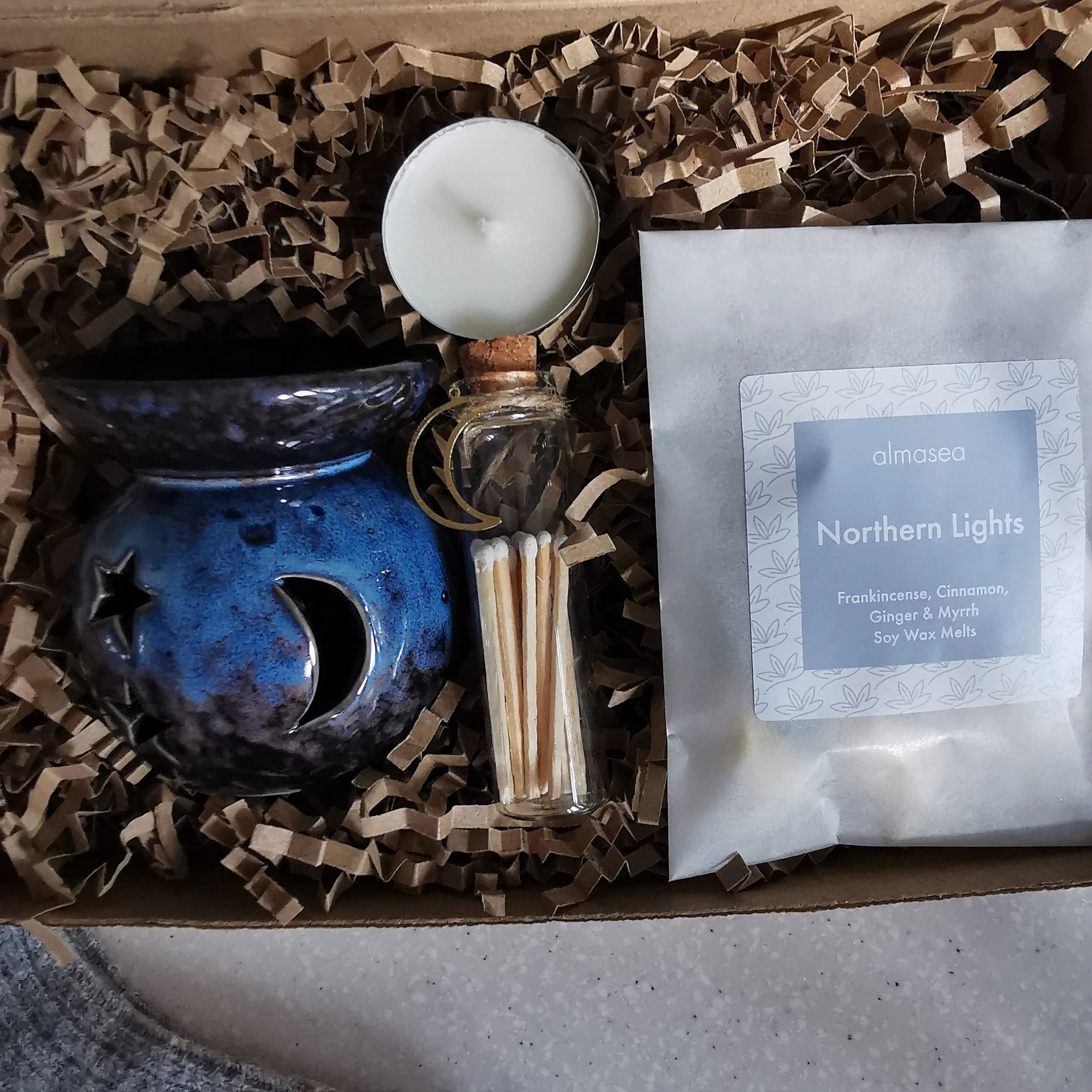 Christmas Star & Moon Wax Burner Gift Set Almasea