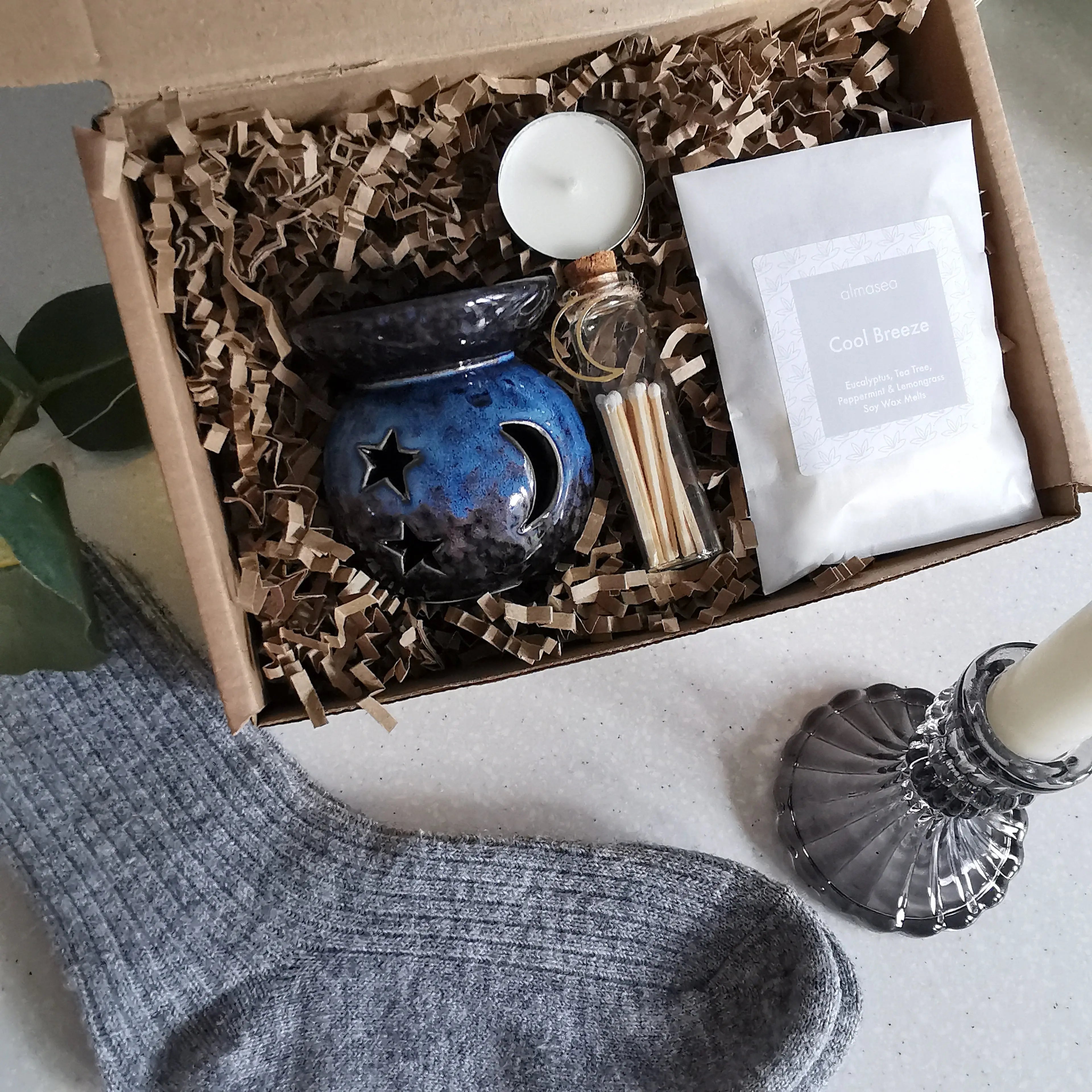 Christmas Star & Moon Wax Burner Gift Set Almasea