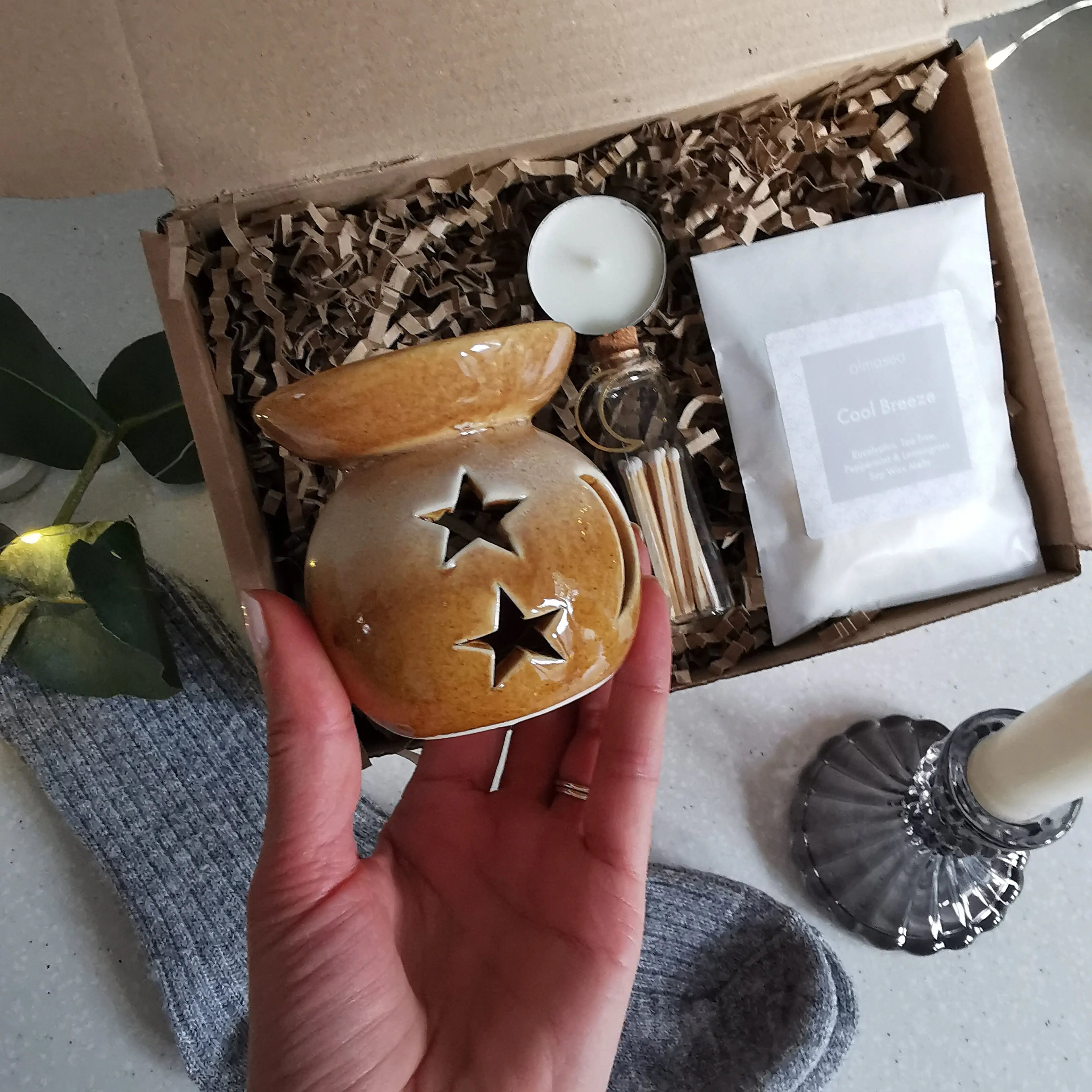 Christmas Star & Moon Wax Burner Gift Set Almasea