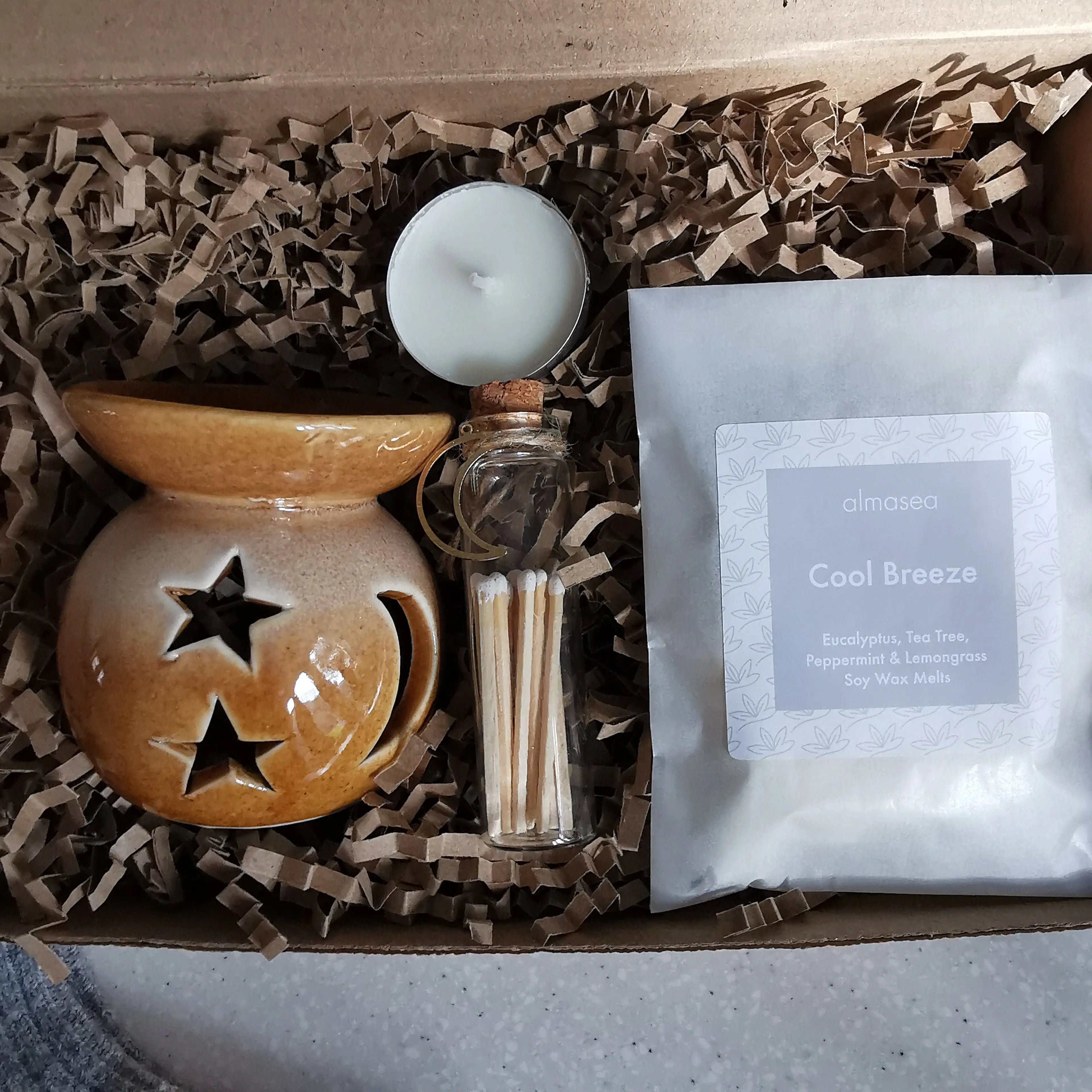 Christmas Star & Moon Wax Burner Gift Set Almasea