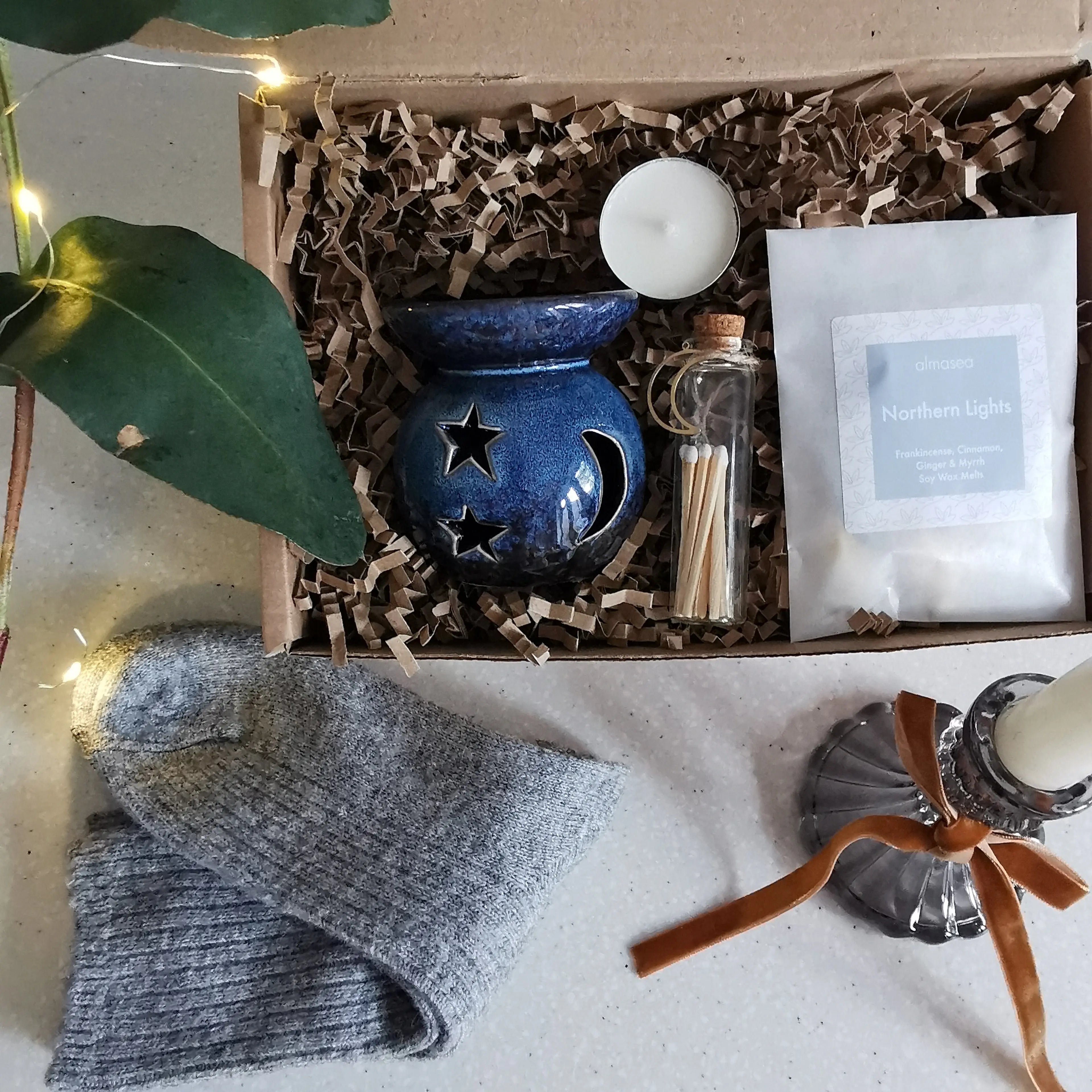 Christmas Star & Moon Wax Burner Gift Set Almasea