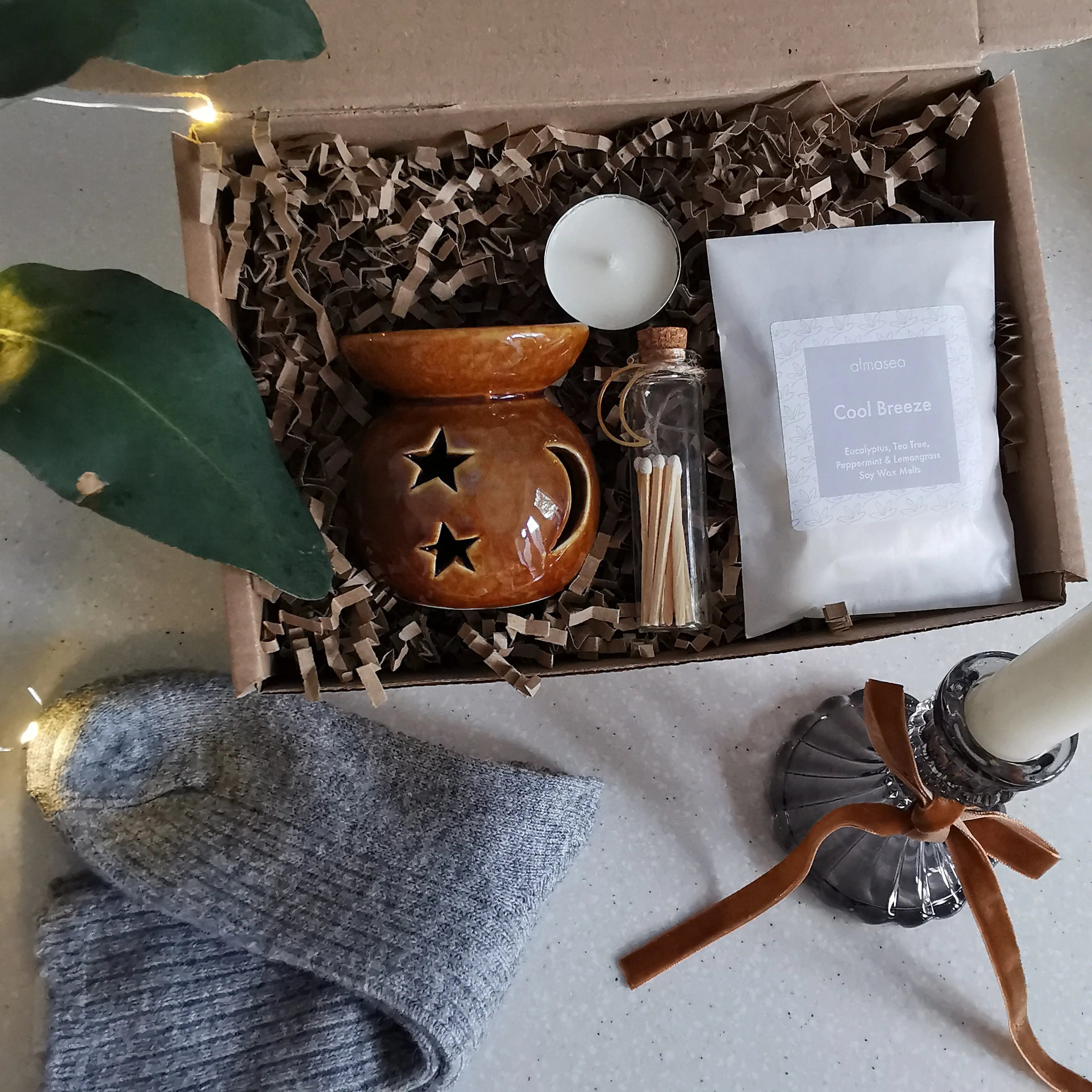 Christmas Star & Moon Wax Burner Gift Set Almasea