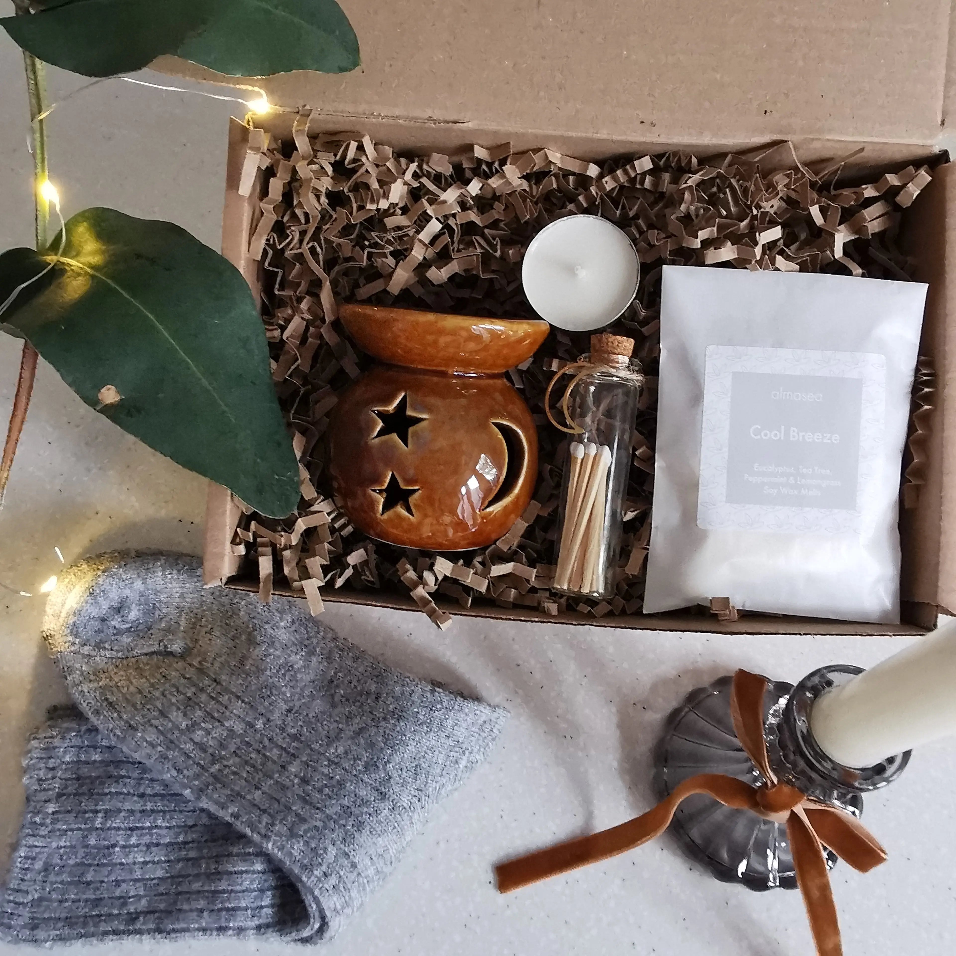 Christmas Star & Moon Wax Burner Gift Set Almasea