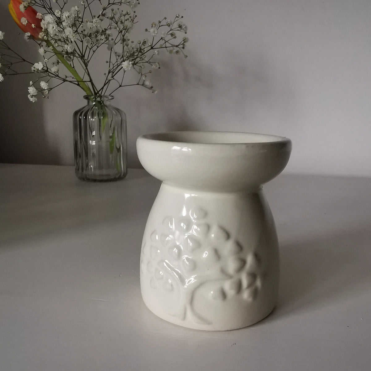 Tree of Life Oil Burner – Small Ceramic Design, 7cm   Handcrafted Sustainable Living  Almasea
