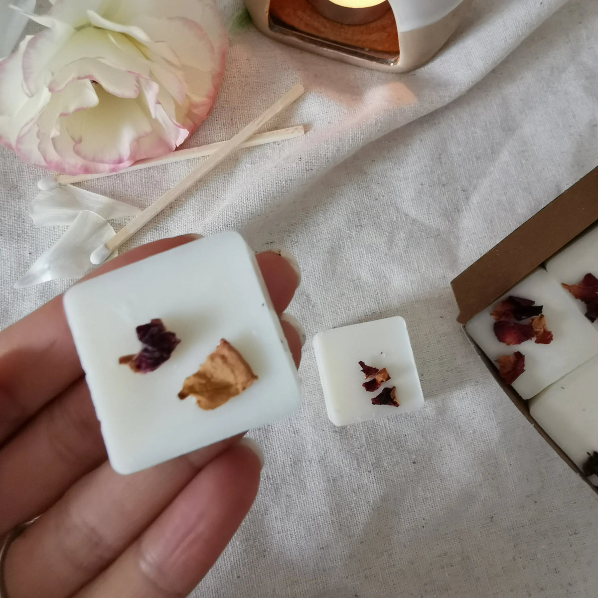 Peony Wax Melts – Hand-Poured Floral Soy Wax, 8 Melts   Handcrafted Sustainable Living  Almasea