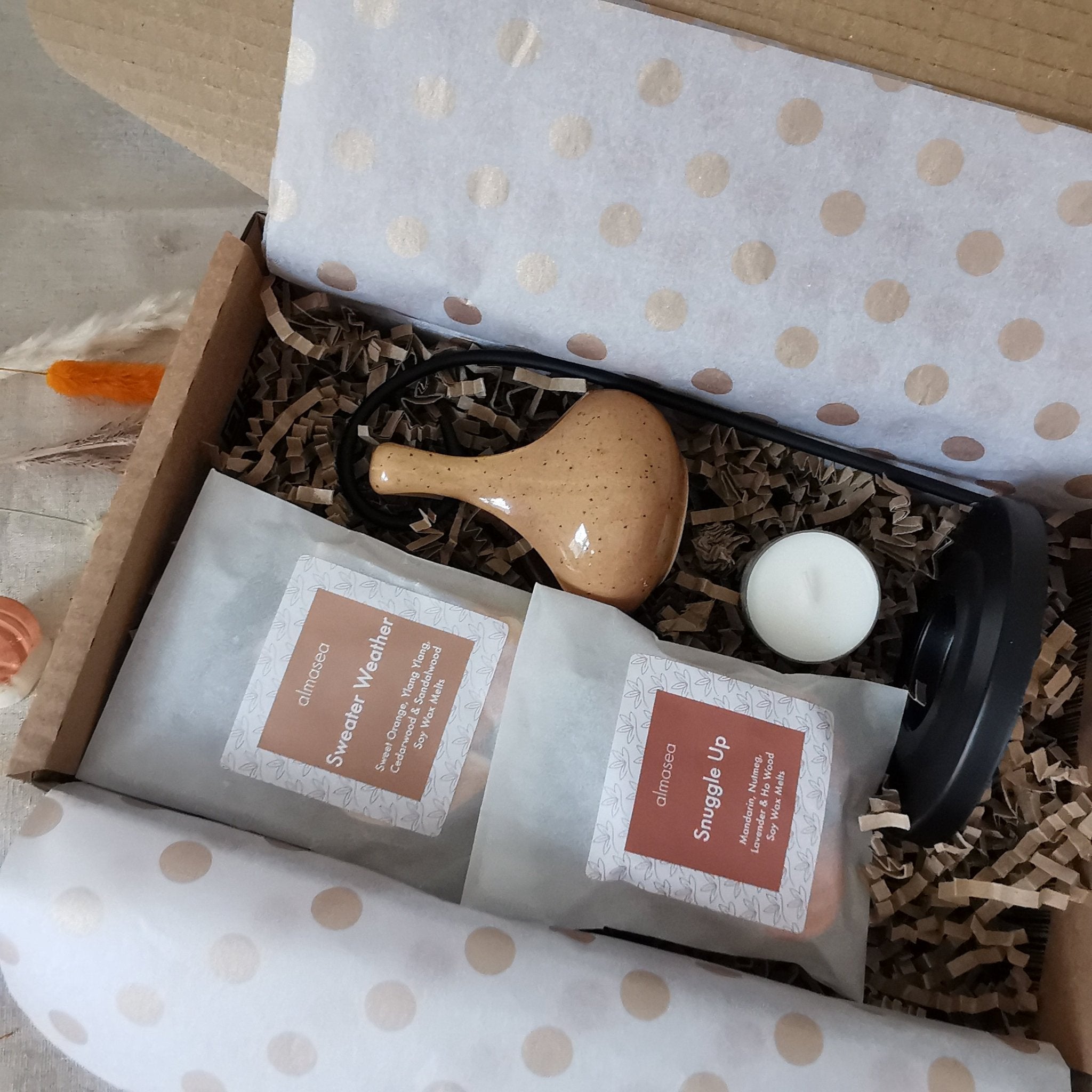 Autumn Winter tear drop wax burner set and wax melts