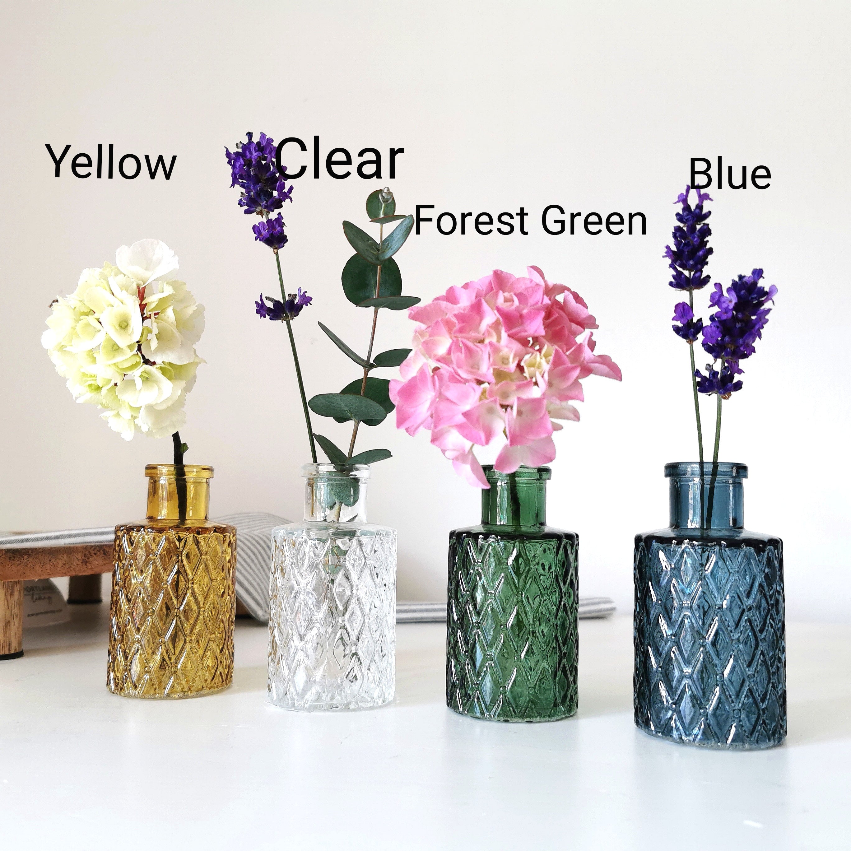 Geometric textured mini bottle vase